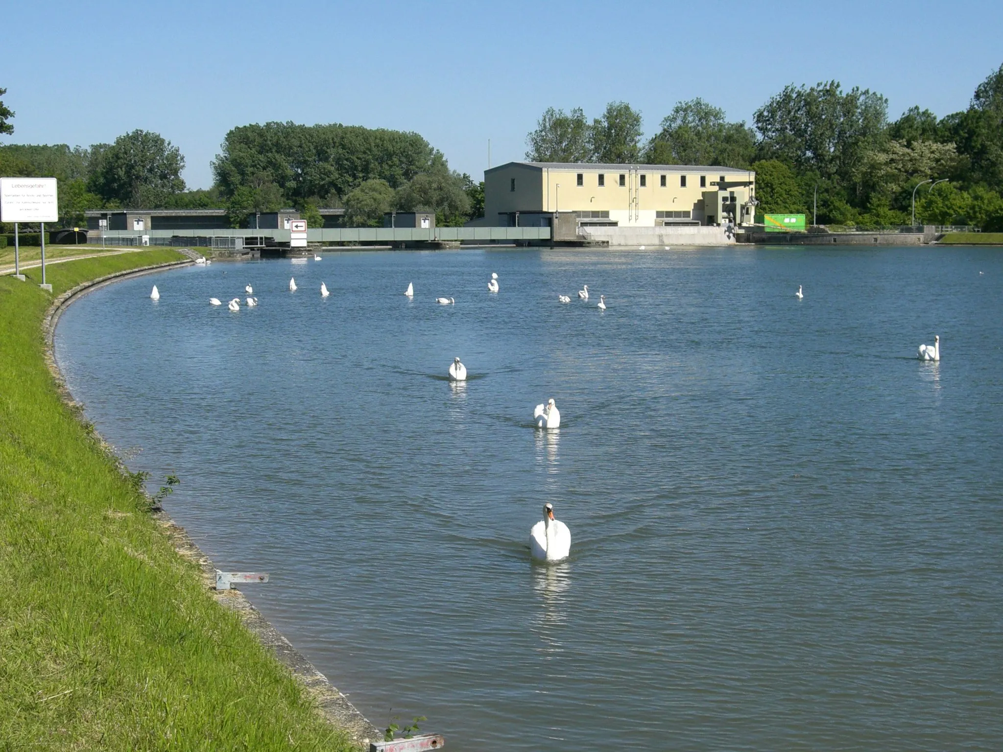 Photo showing: Donau Staustufe in Oberelchingen