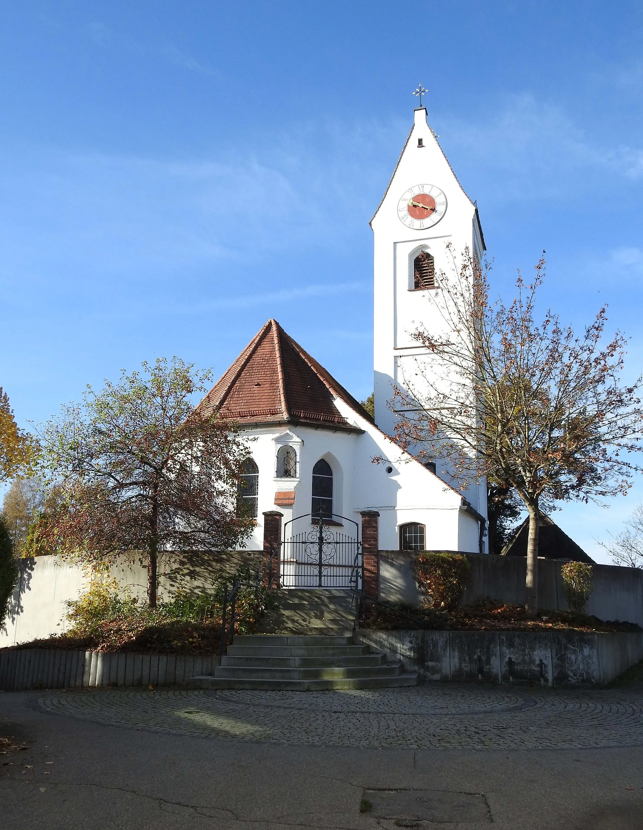 Photo showing: Pfarrkirche St. Sylvester in Mittelstetten