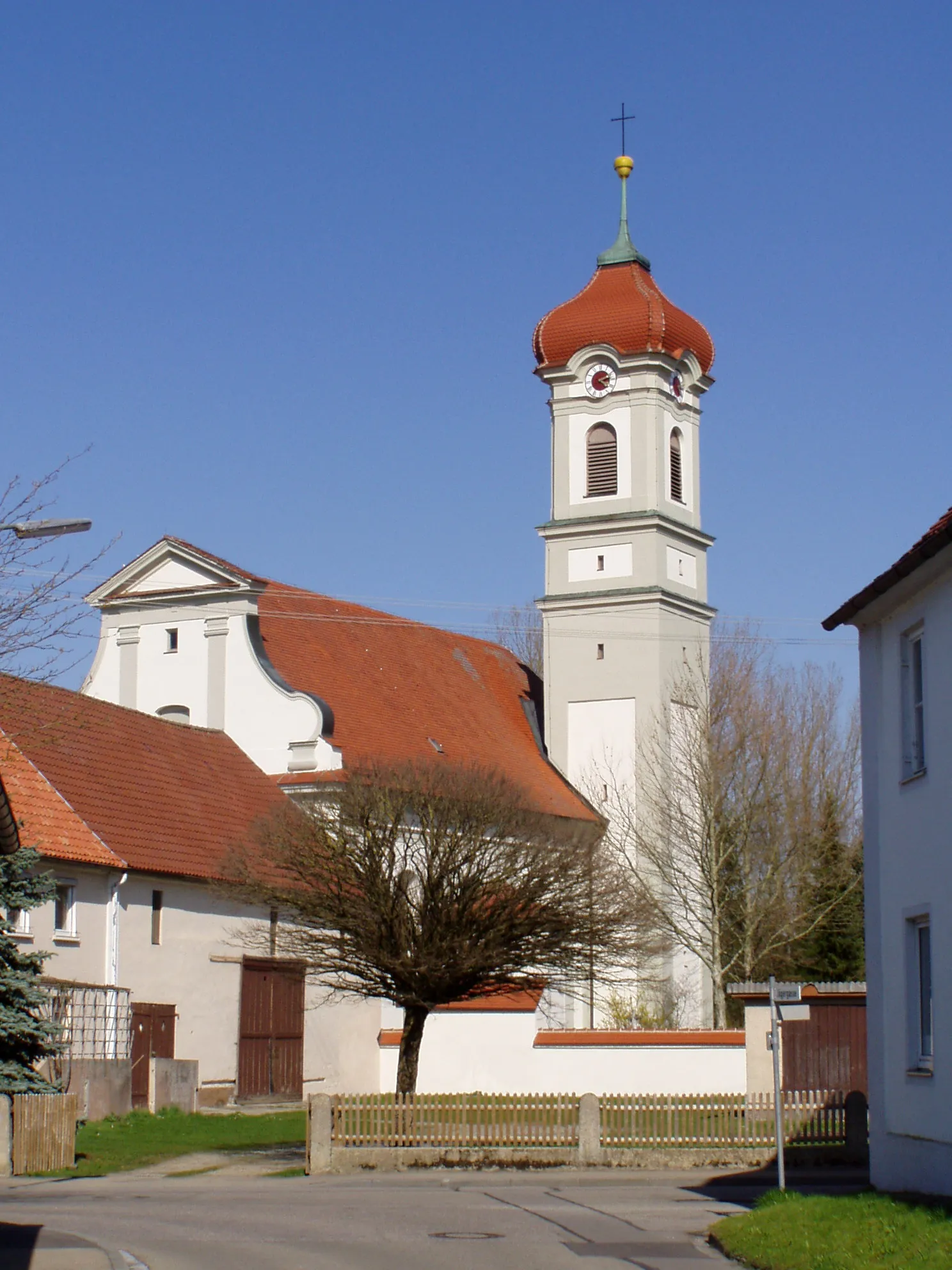 Photo showing: Kirche St. Johannes Baptist in Straß, Nersingen