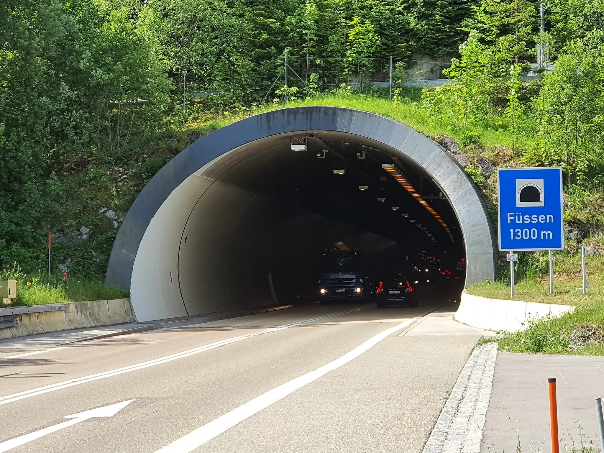 Photo showing: Nordportal des Grenztunnel Füssen, deutsche Seite