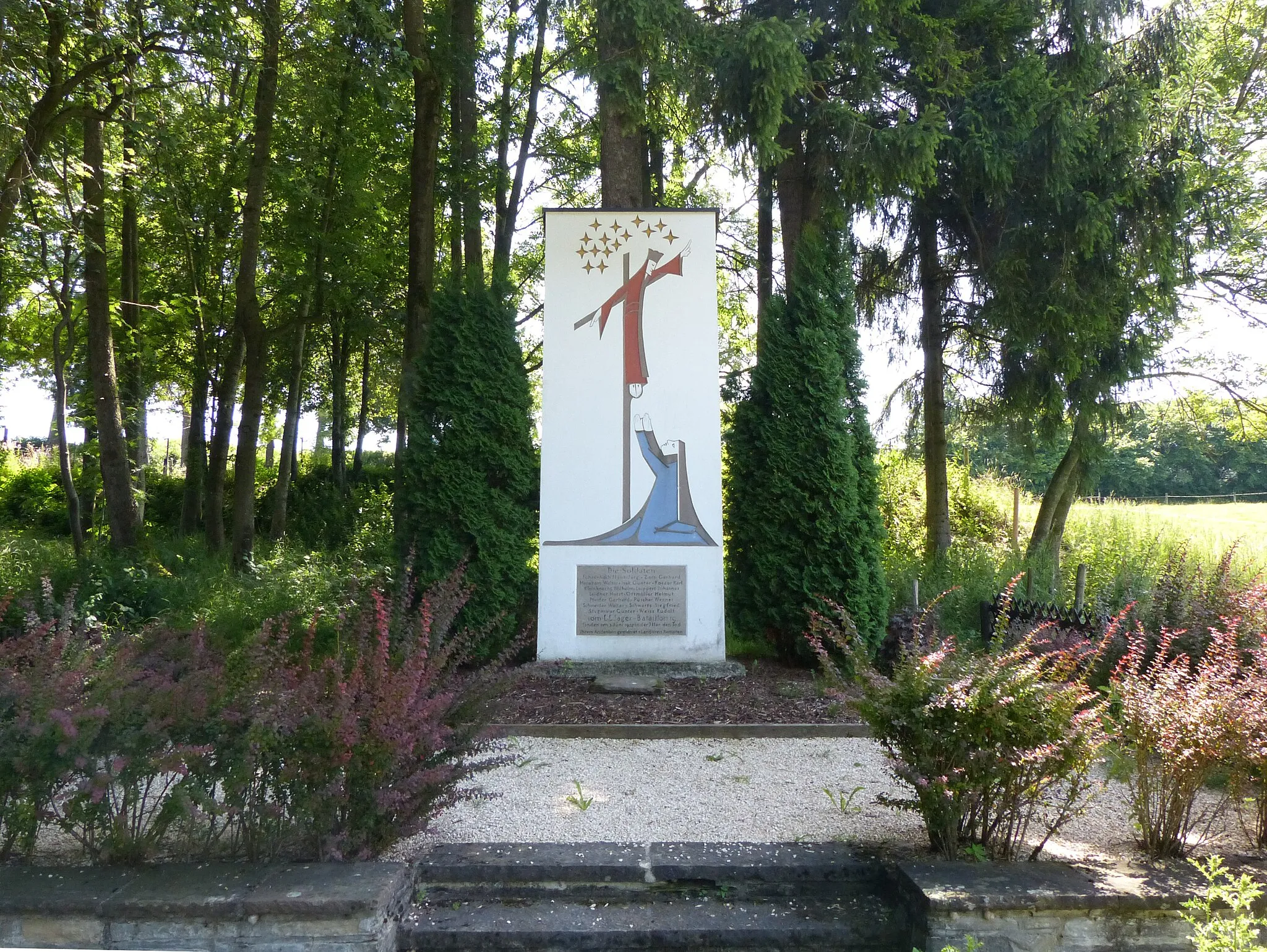 Photo showing: Denkmal zum Iller-Unglück bei Hirschdorf, Kempten, Bayern