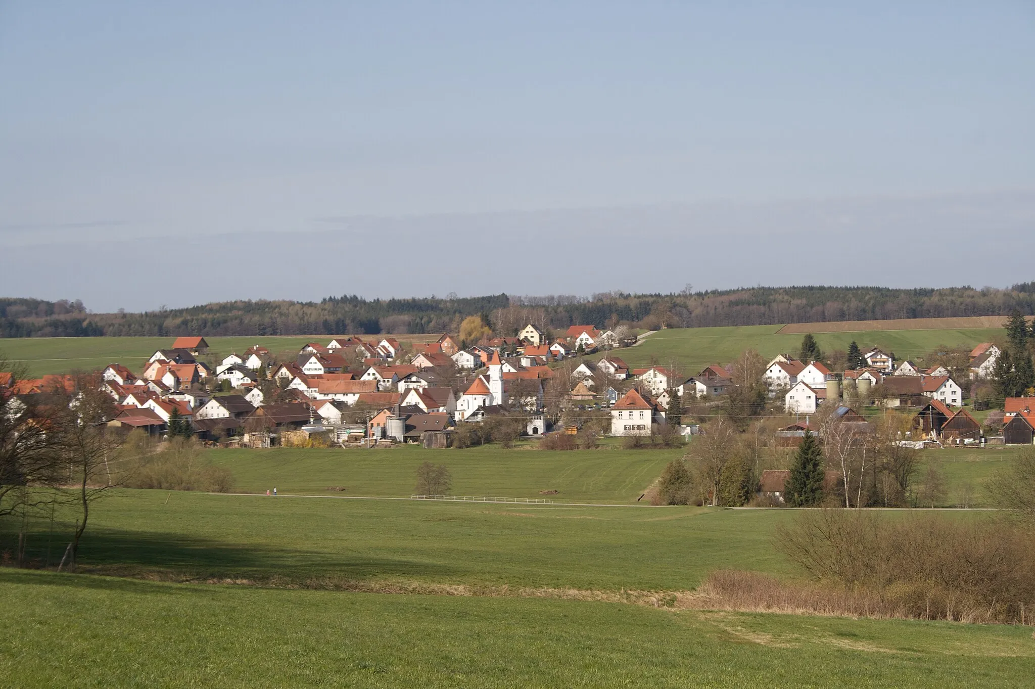 Photo showing: meanpart of bavarian village Scherstetten south of Augsburg