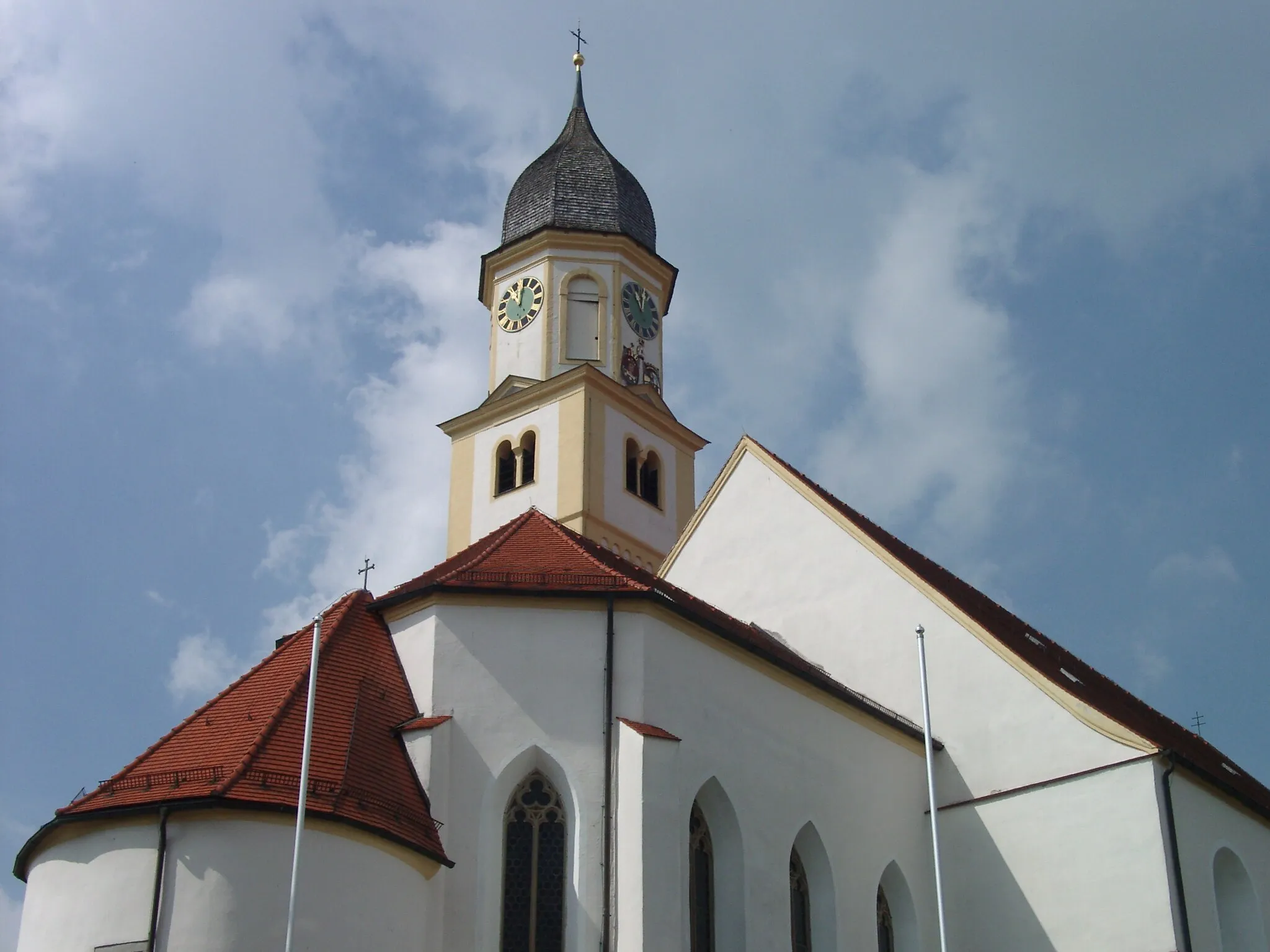 Photo showing: Parish church St. Philippus und Jakobus, Bad Grönenbach, Bavaria, Germany