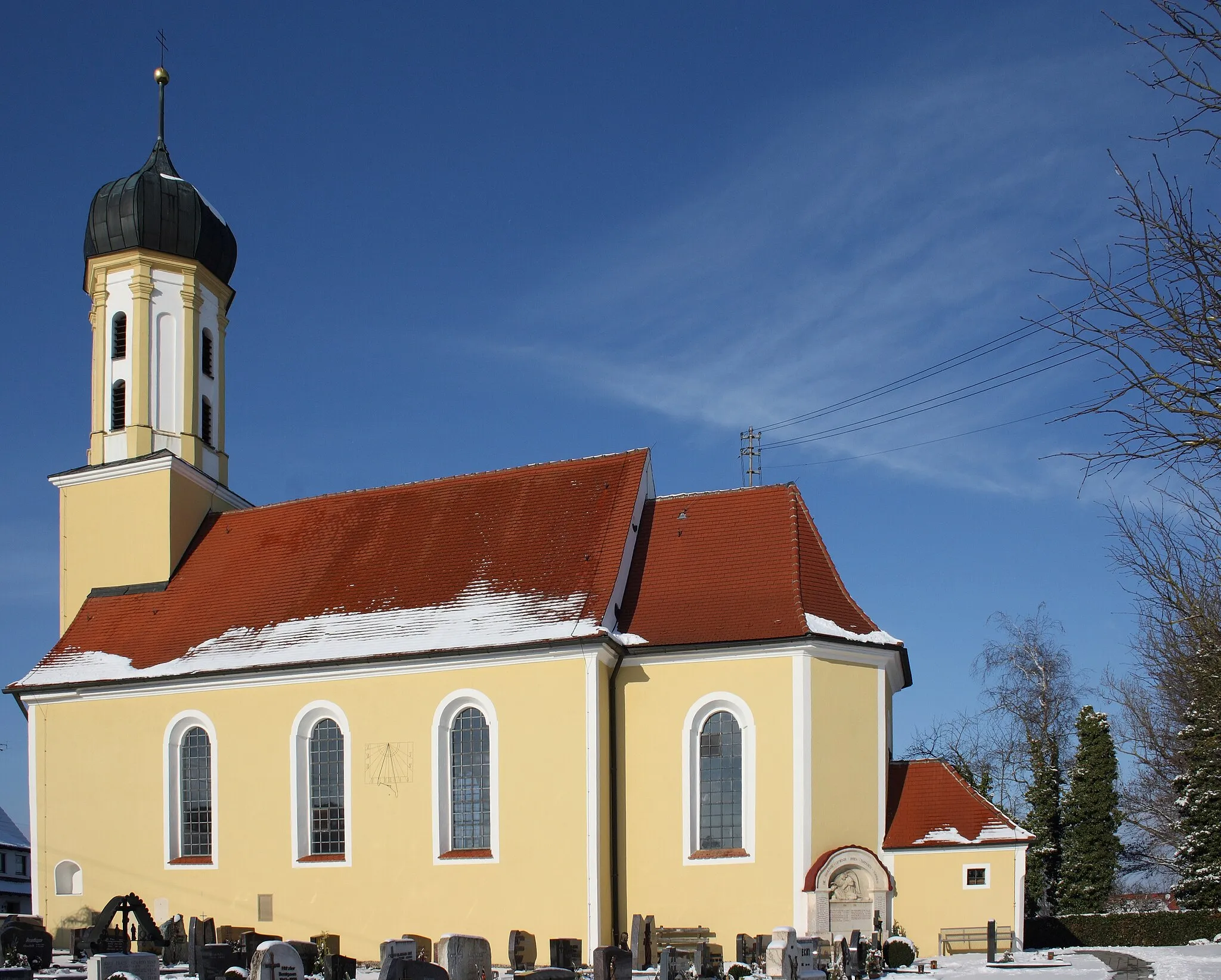 Photo showing: Katholische Pfarrkirche St. Peter in Burghagel, einem Ortsteil der Gemeinde Bachhagel im Landkreis Dillingen an der Donau (Bayern)