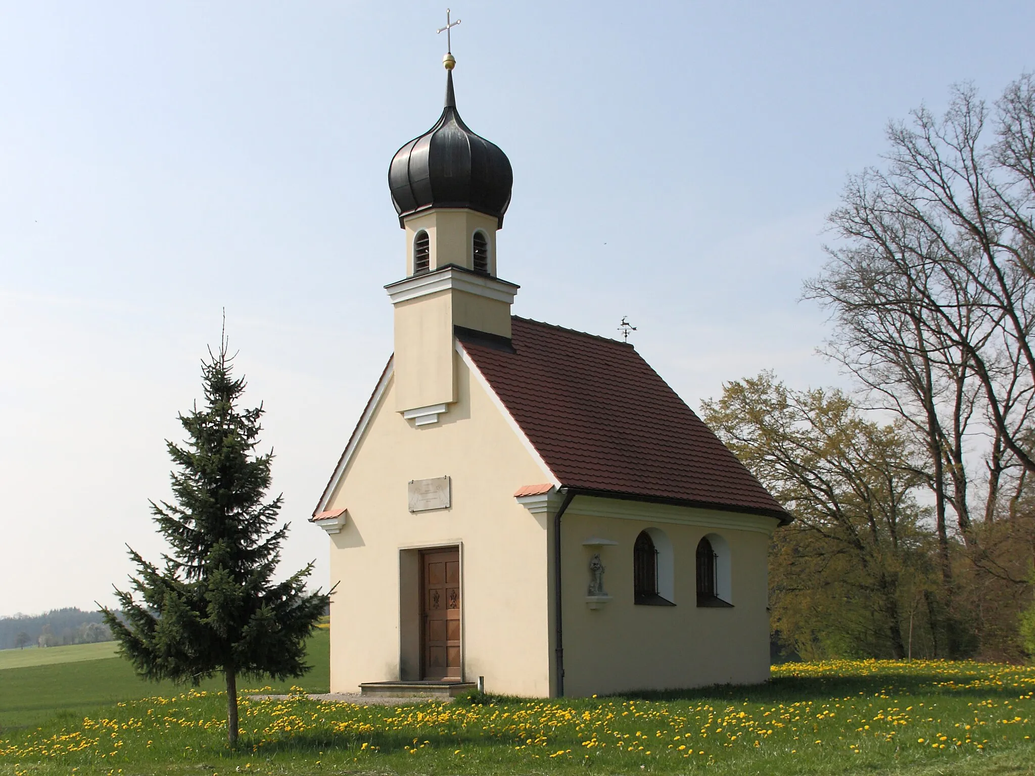 Photo showing: Fuggerkapelle bei Kirchhaslach; Ansicht von Nordosten