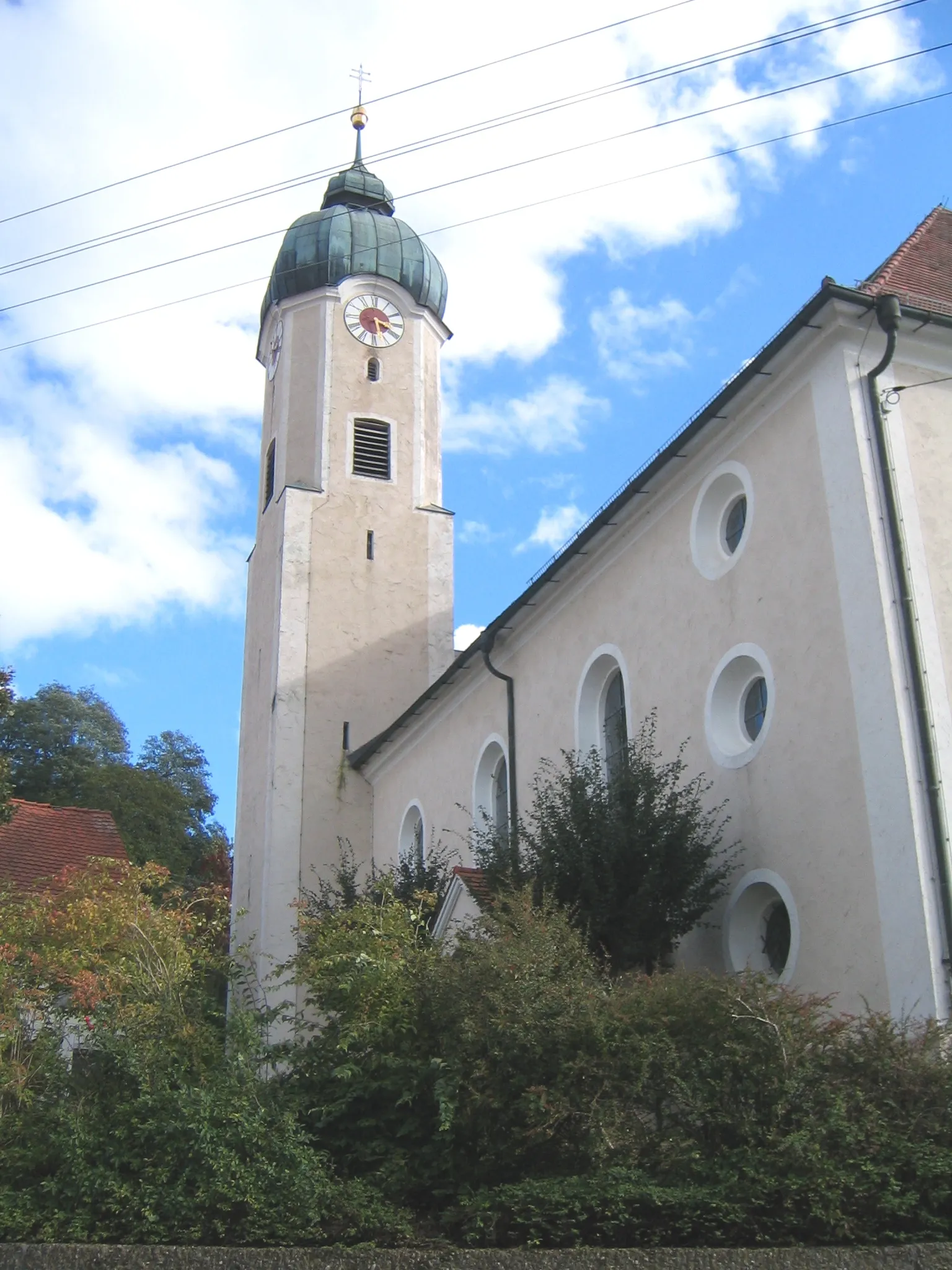 Photo showing: Parish church (Saint Valentin) in the village of Markt Buch in Bavaria, Germany
