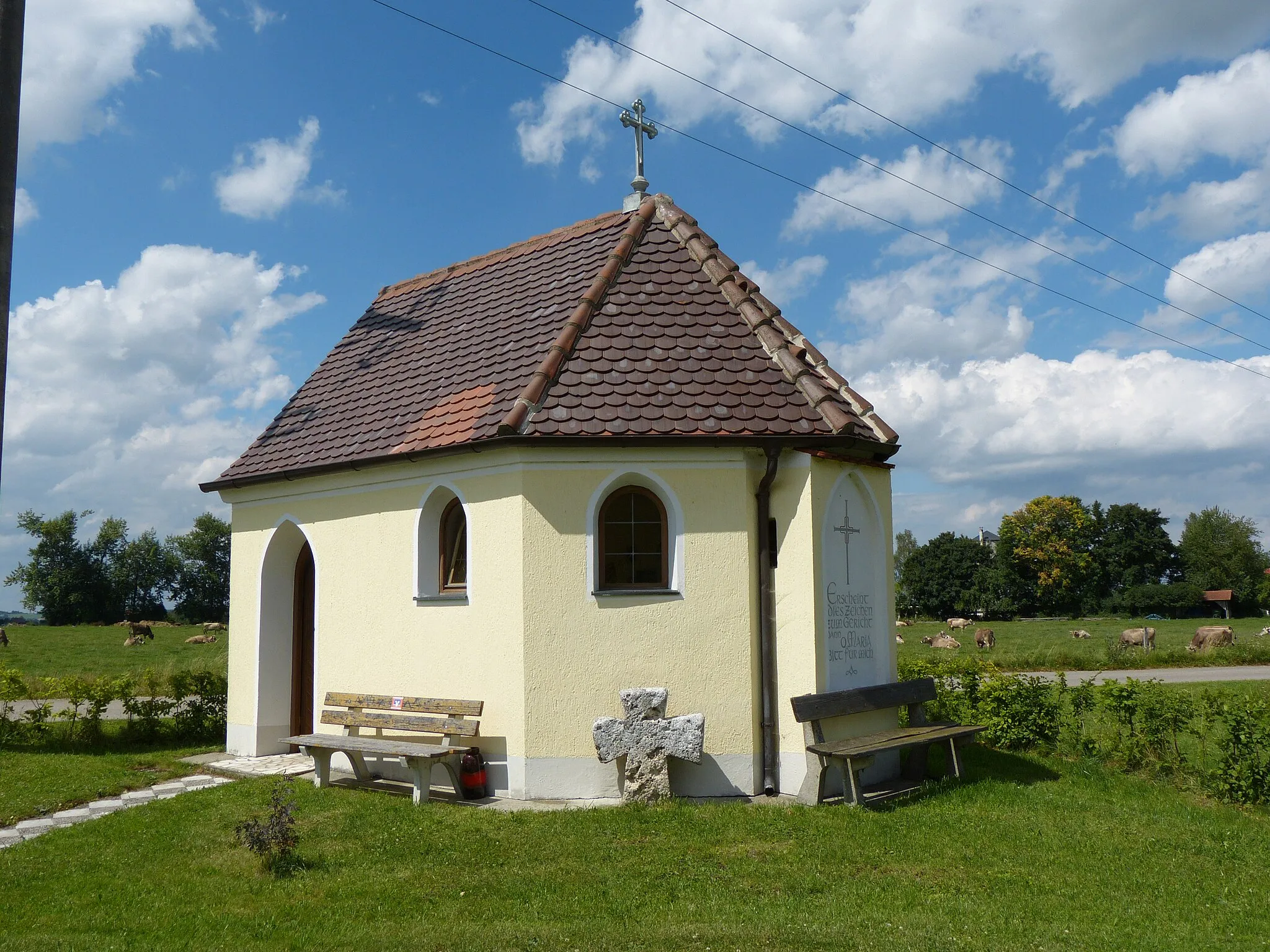 Photo showing: Lourdeskapelle in Salgen, Landkreis Unterallgäu, Bayern