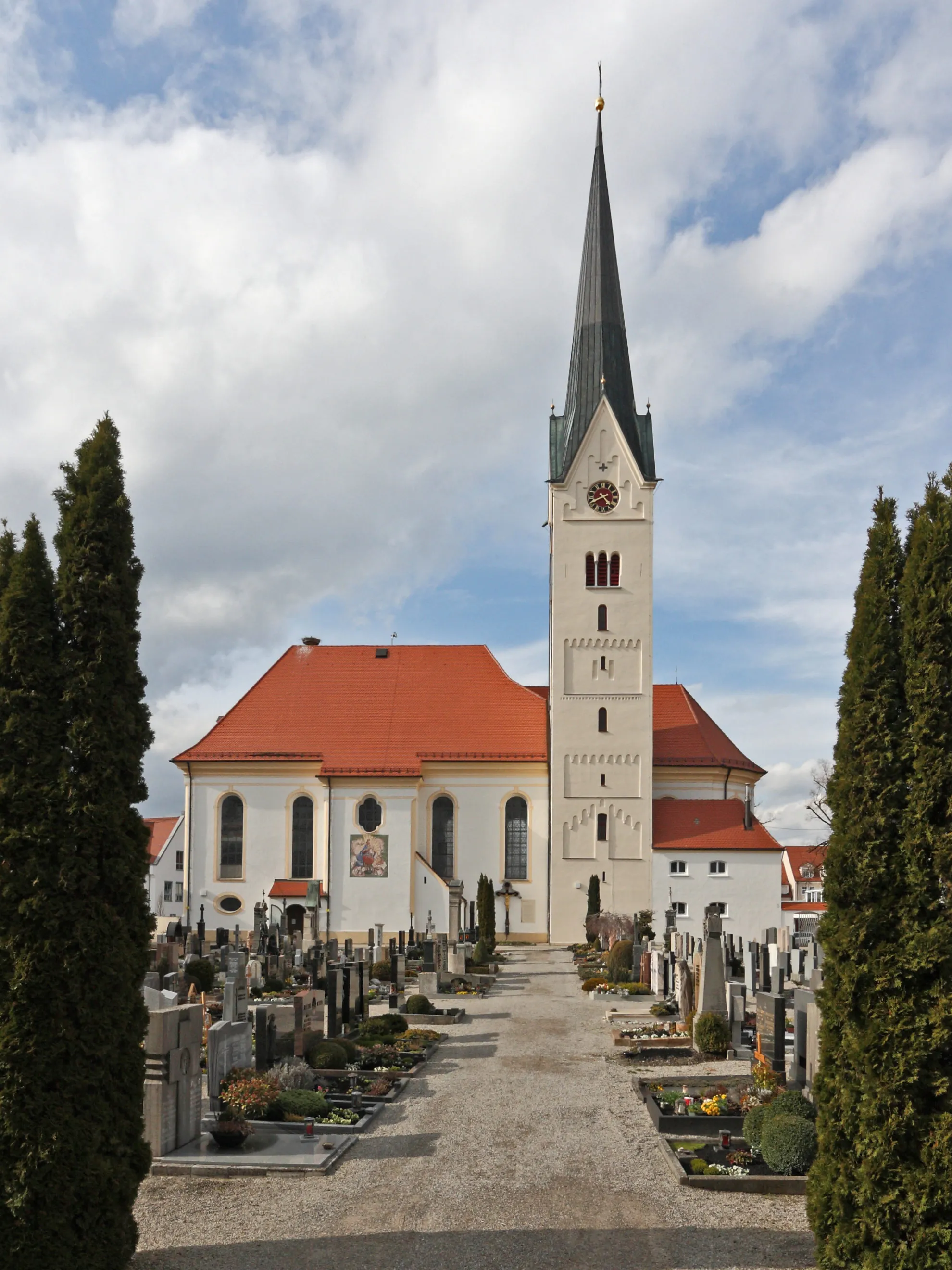 Photo showing: Pfarrkirche Mariä Himmelfahrt in Thannhausen (Schwaben); Südansicht