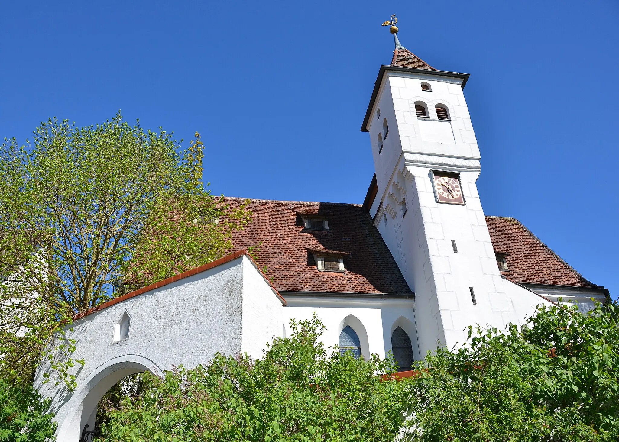 Photo showing: Ev. Pfarrkirche St. Maria, Peter und Paul in Mähringen (Ulm)