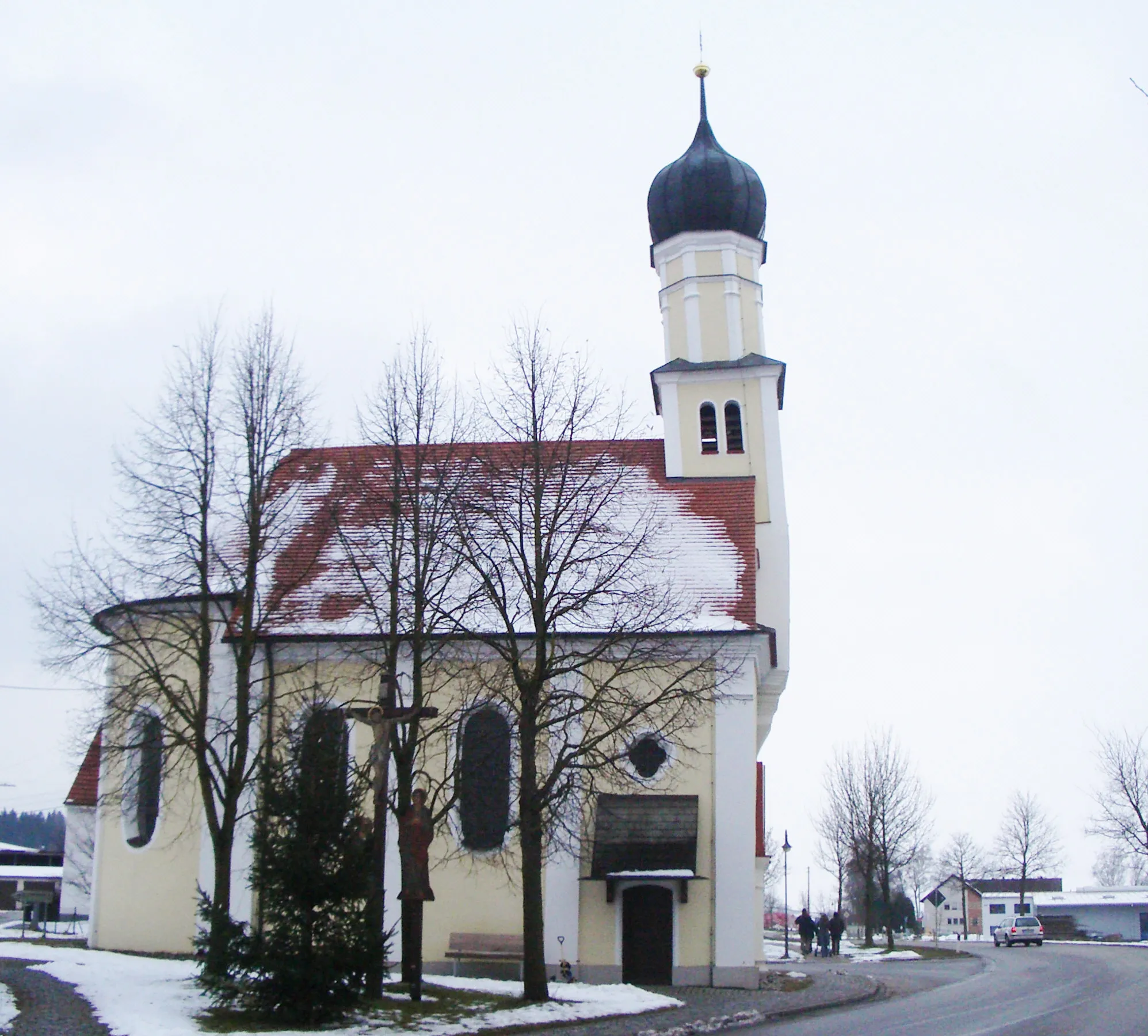 Photo showing: Balzhausen, view of Saint Leonard Chapel from north.