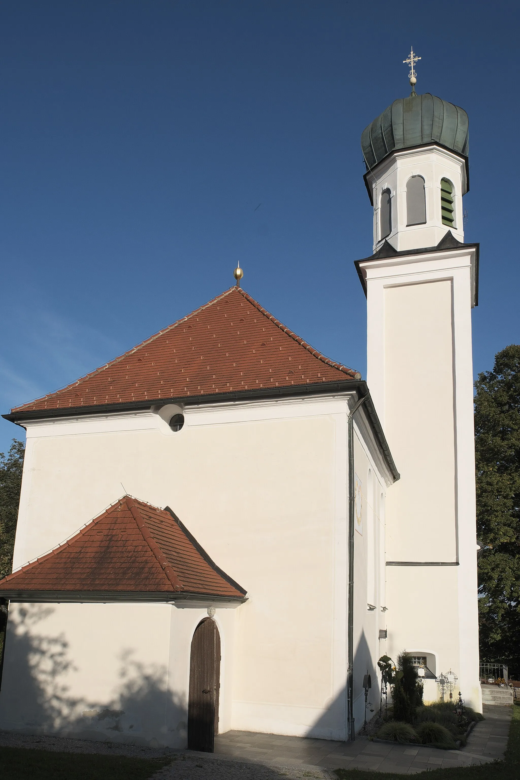 Photo showing: Katholische Pfarrkirche St. Martin in Sachsenried (Schwabsoien) im Landkreis Weilheim-Schongau (Bayern/Deutschland)