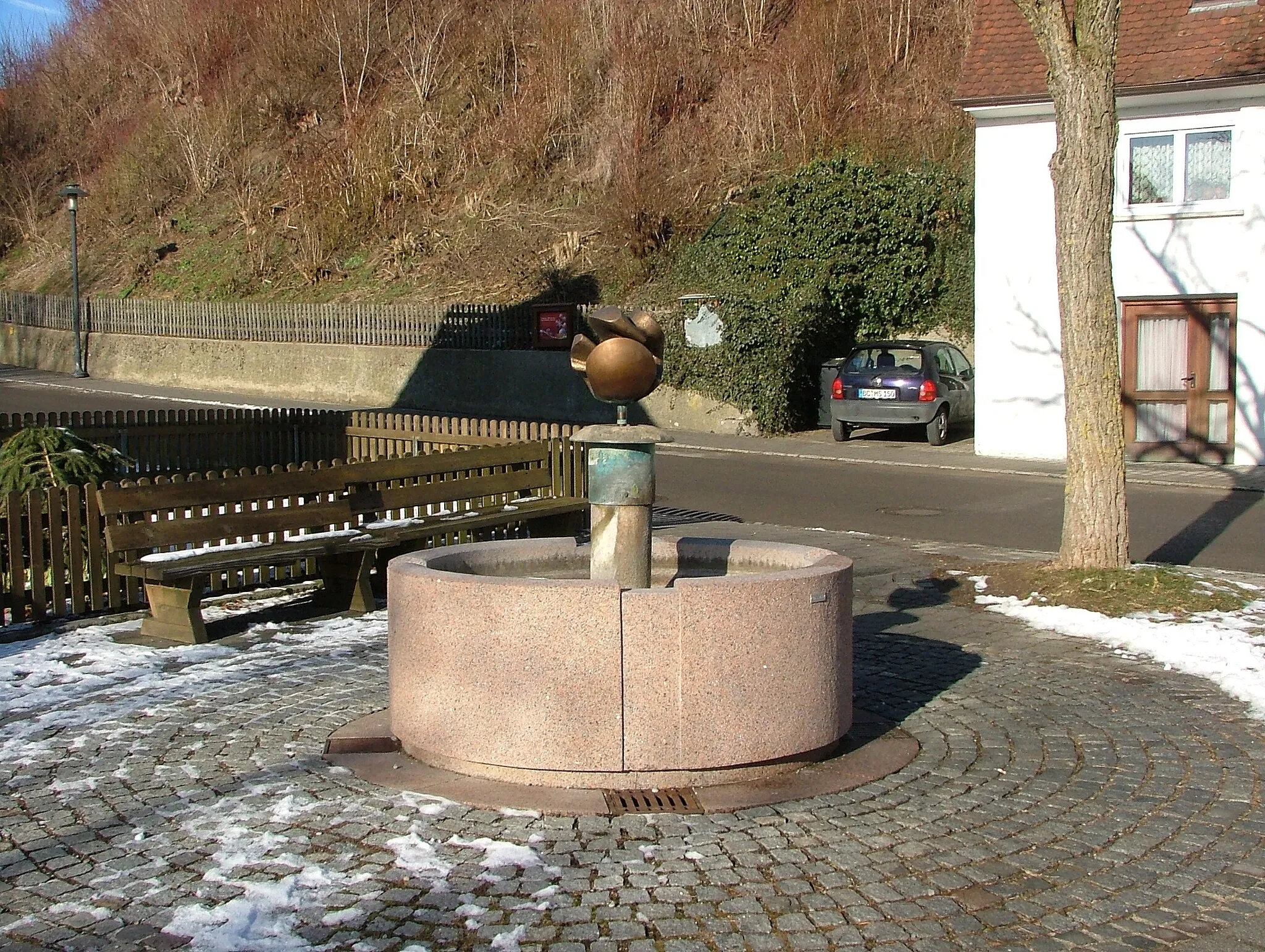 Photo showing: Brunnen in Kirchberg an der Iller