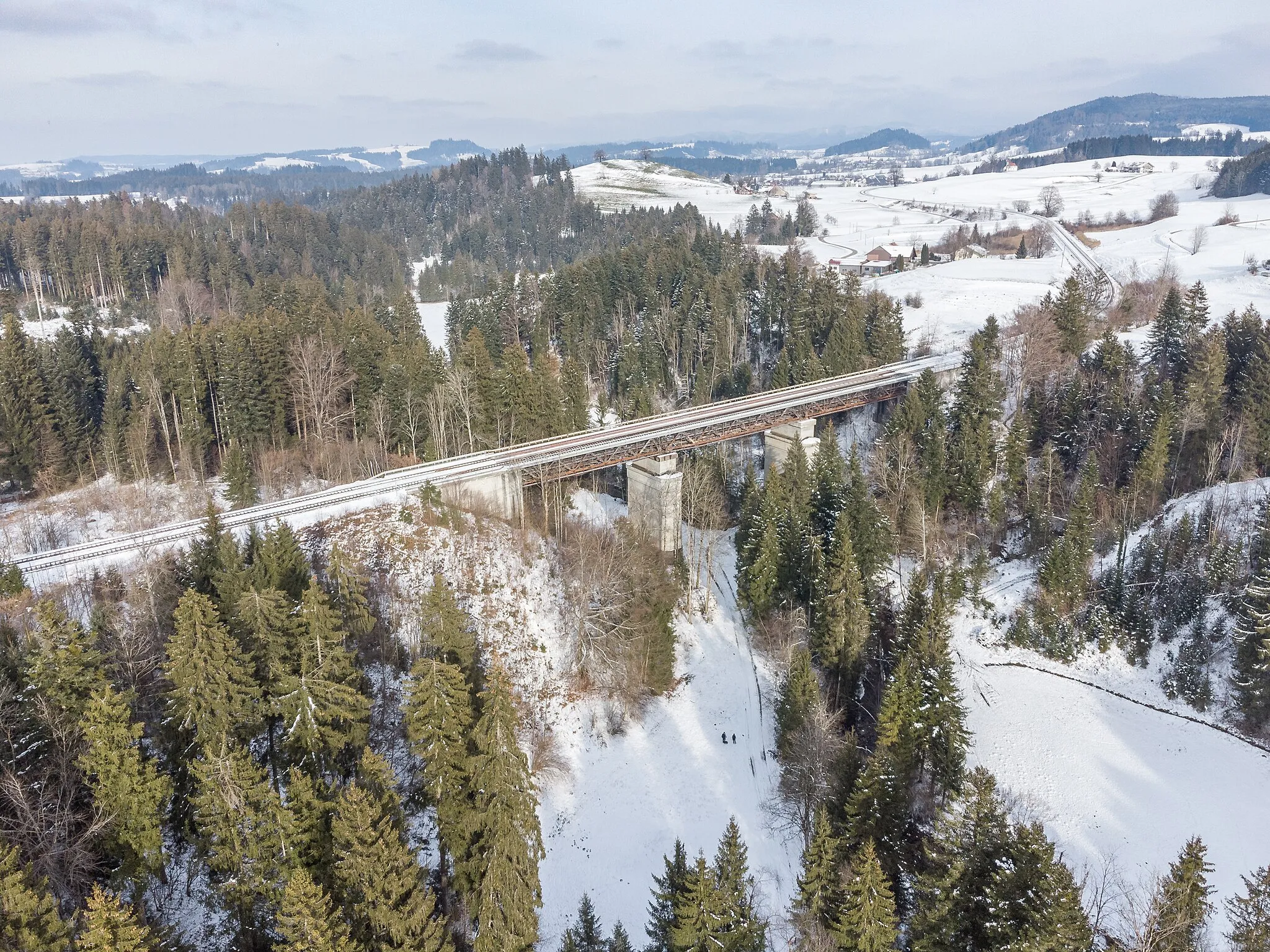 Photo showing: Bridge Ellhofer Tobelbrücke near Ellhofen, south Germany.
