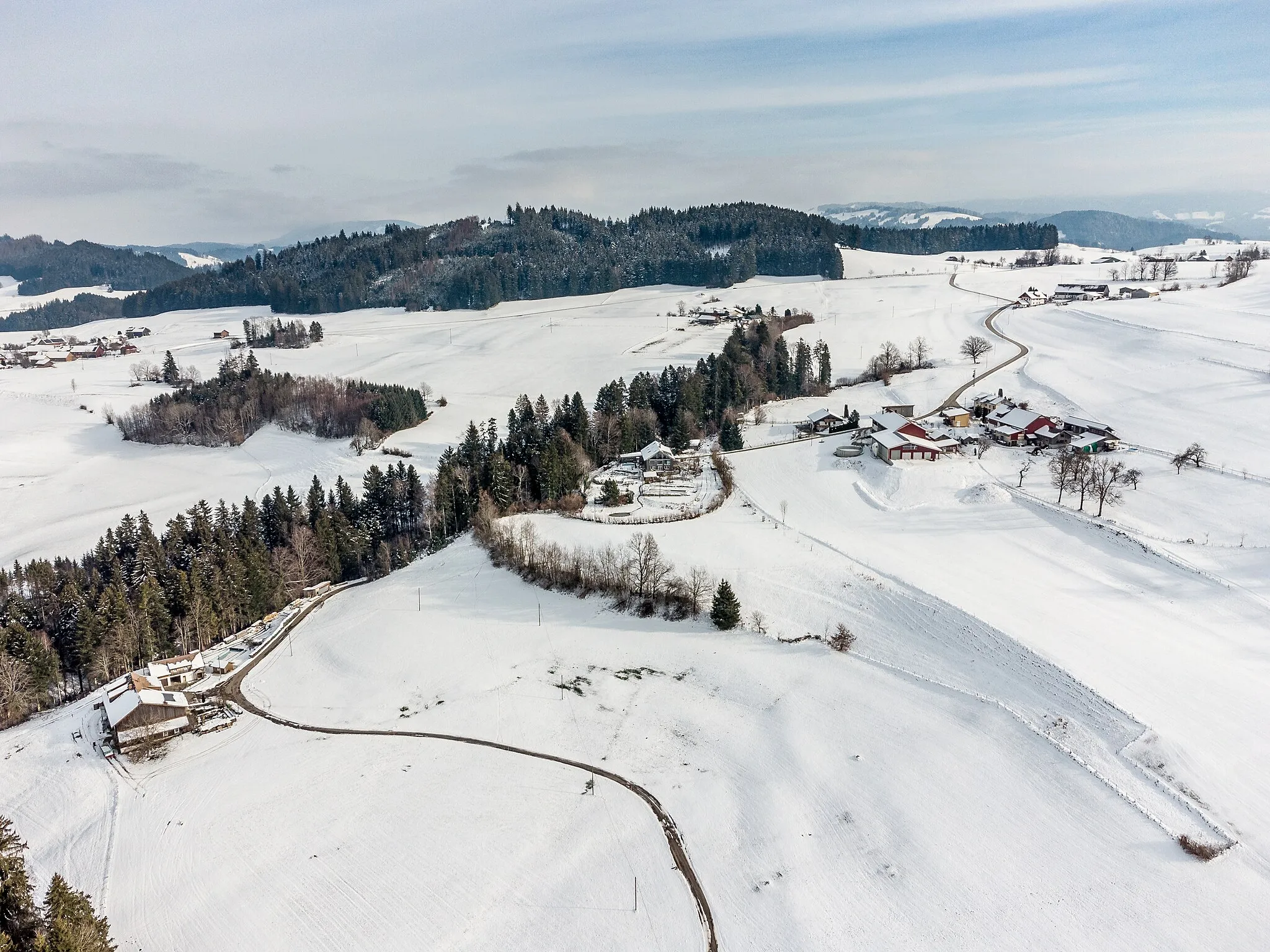 Photo showing: Village of Heimhofen, south Germany during winter time