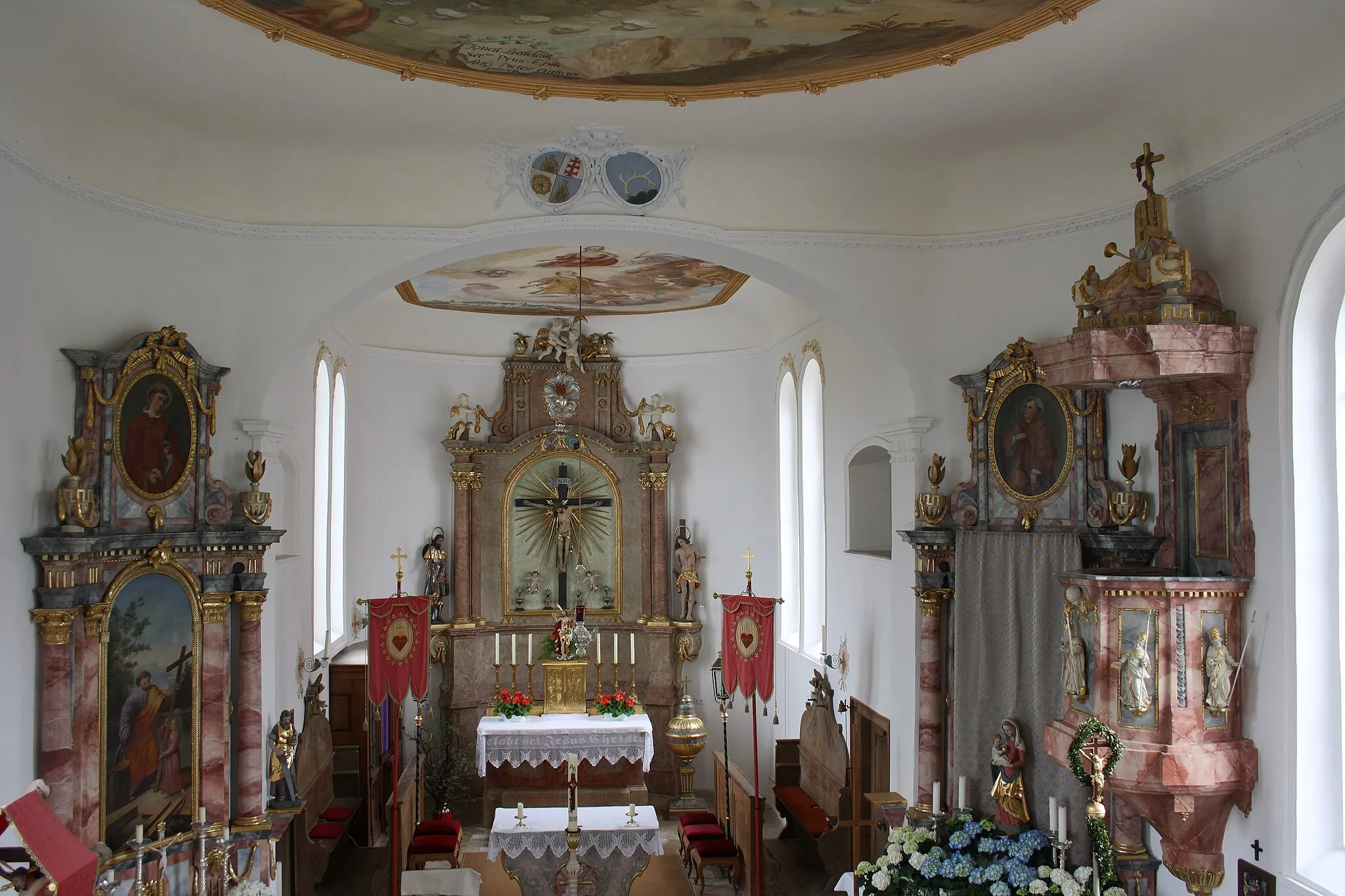 Photo showing: katholische Pfarrkirche St. Stephan in Altenbaindt, einem Ortsteil von Holzheim im Landkreis Dillingen an der Donau