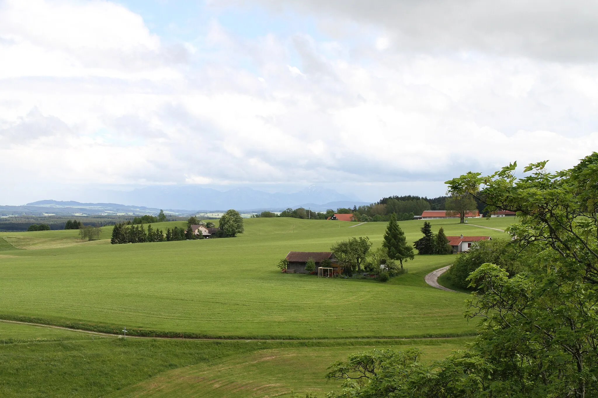 Photo showing: Blick vom Römerturm, bei weniger miesem Wetter könnte man auf diesem Foto ein Alpenpanorama sehen.