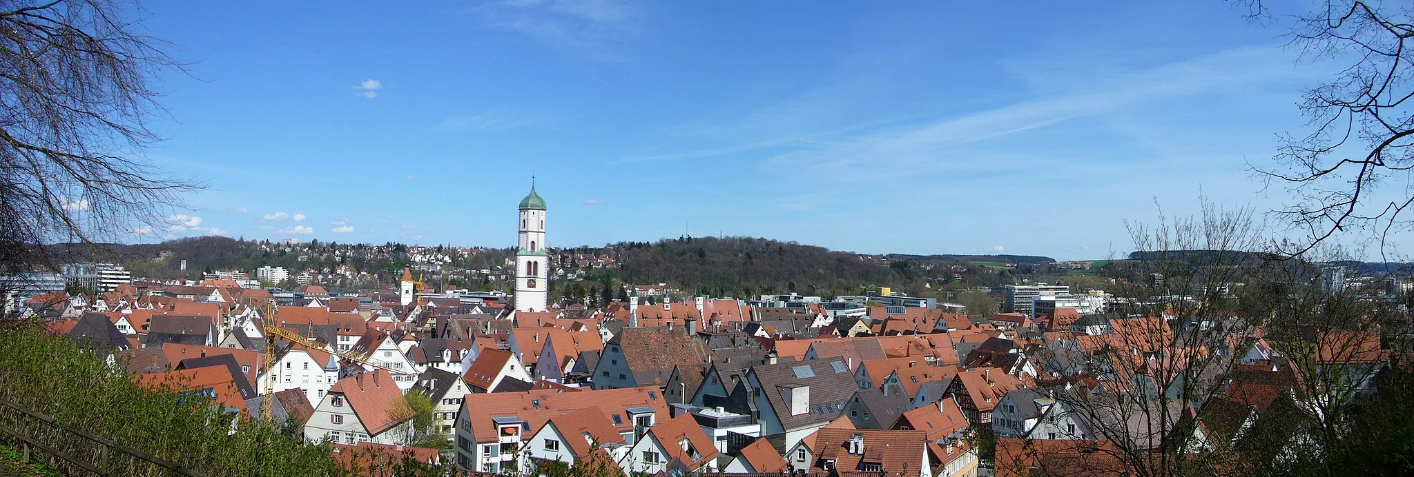 Photo showing: Panorama of Biberach Riss, Germany; taken from Gigelberg