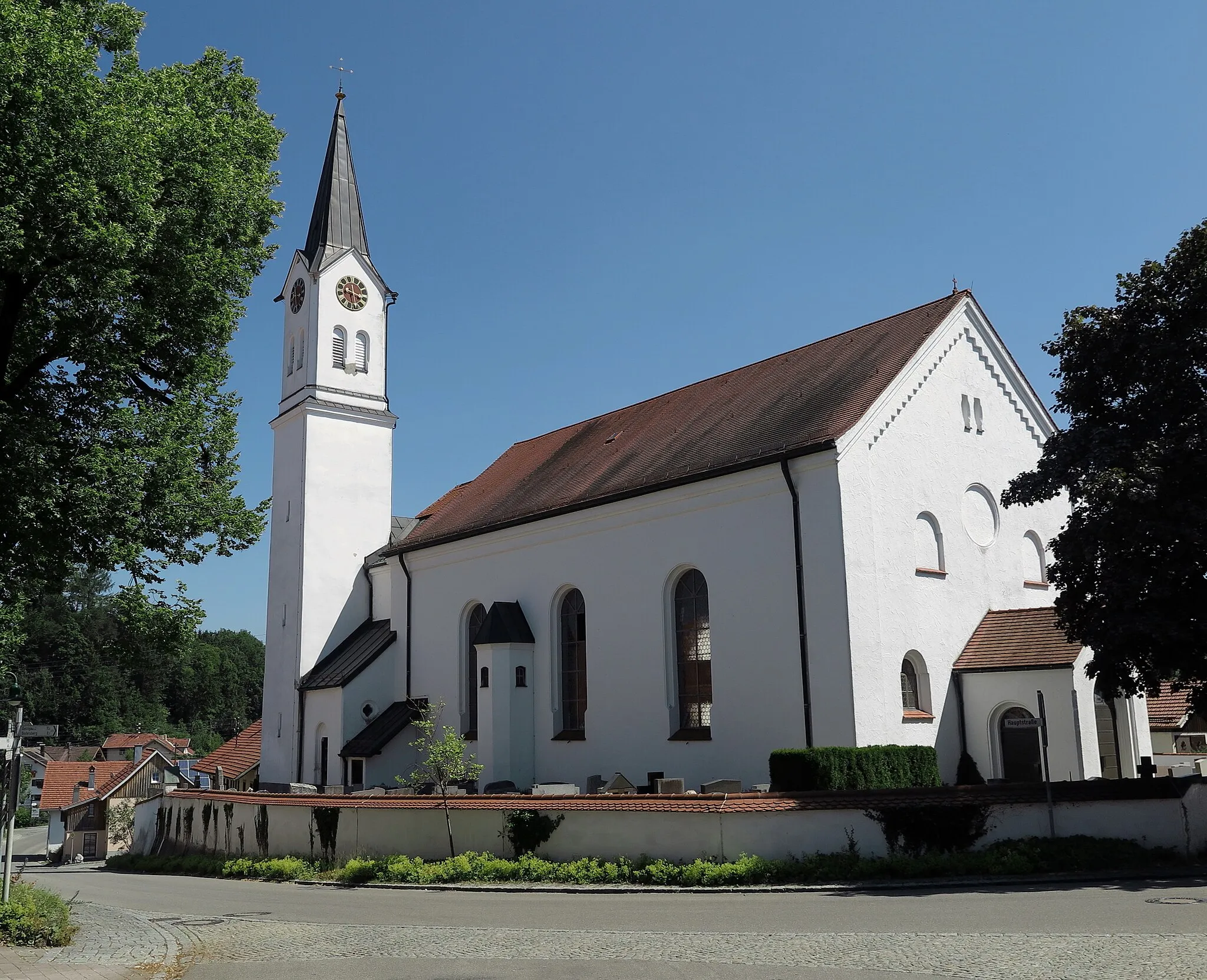 Photo showing: Pfarrkirche St. Oswald in Görisried, Neubau von 1848/49