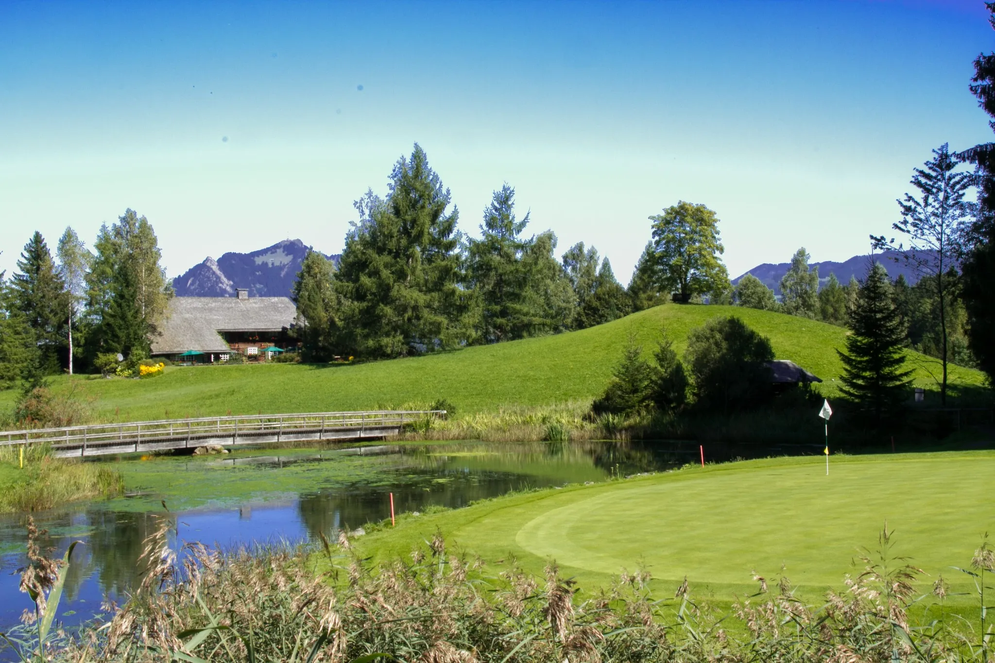 Photo showing: Golfplatz-Sonnenalp-Teich-Par-3