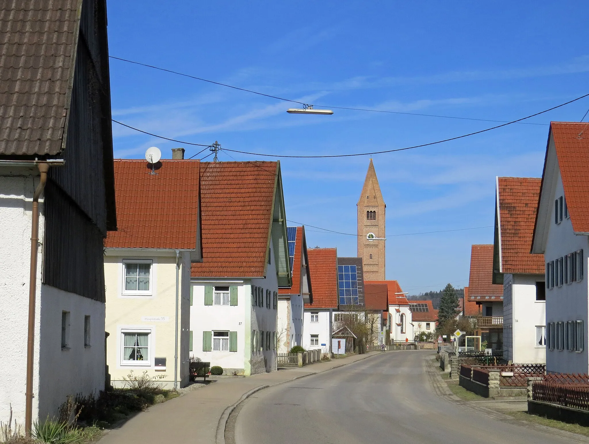 Photo showing: Hauptstraße in Loppenhausen, Breitenbrunn