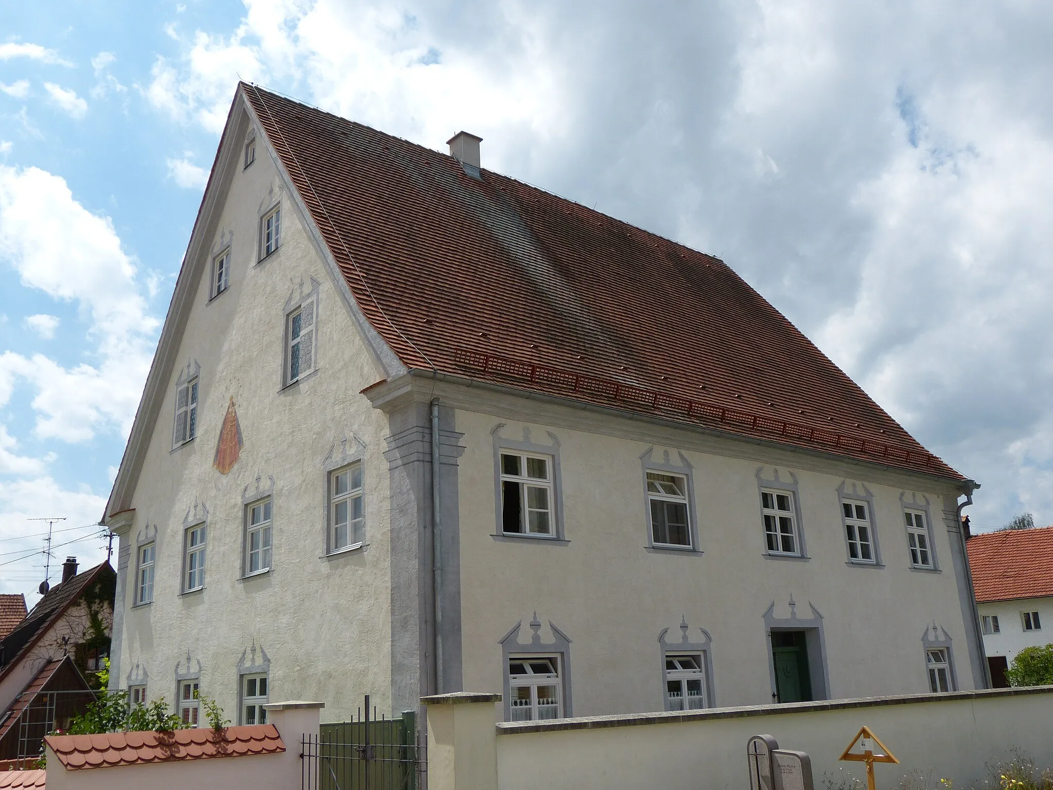 Photo showing: Pfarrhaus in Oberaurbach, Landkreis Unterallgäu, Bayern