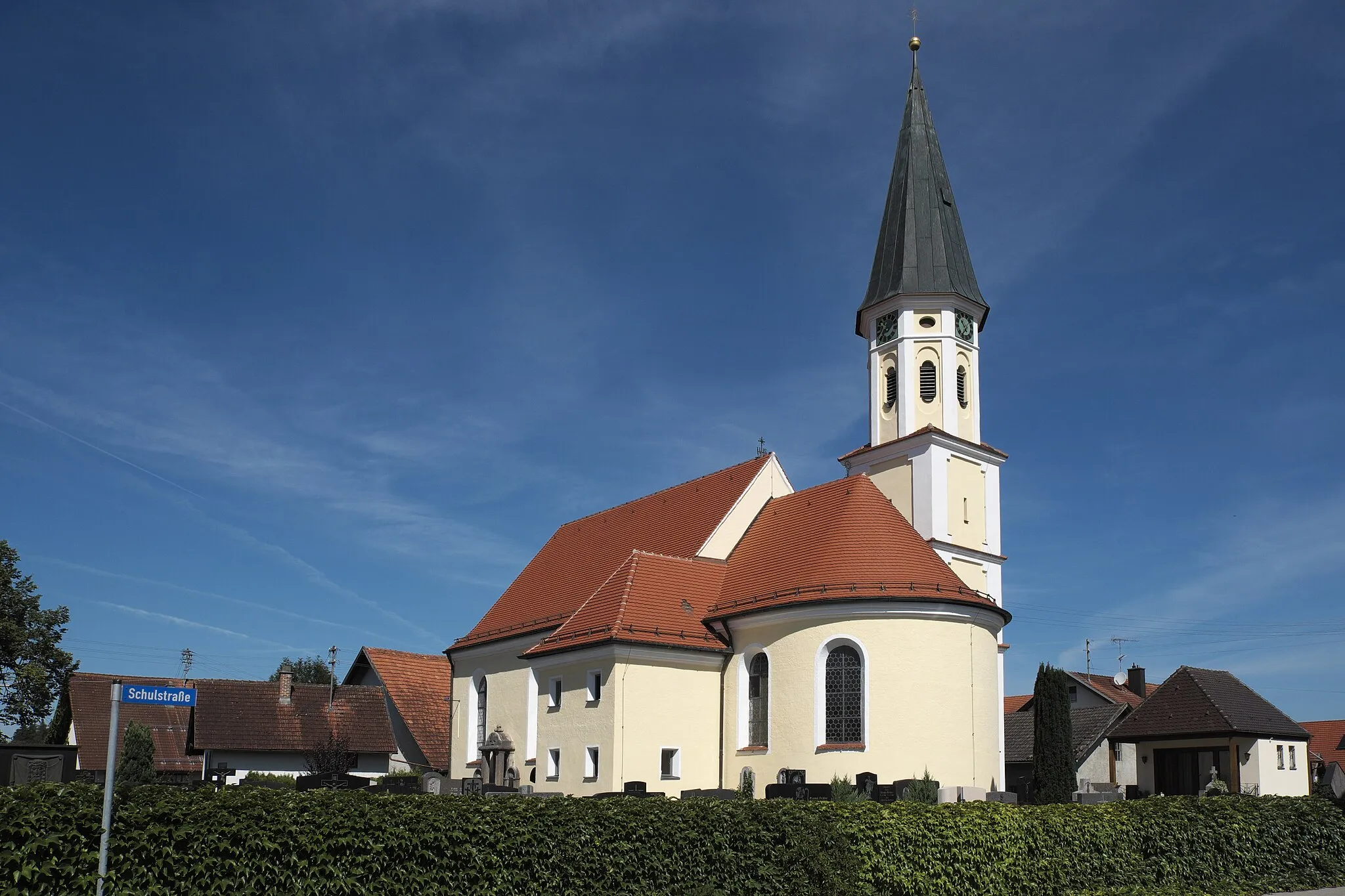 Photo showing: Katholische Pfarrkirche St. Ulrich in Erisried, einem Ortsteil von Stetten im Landkreis Unterallgäu (Bayern/Deutschland)