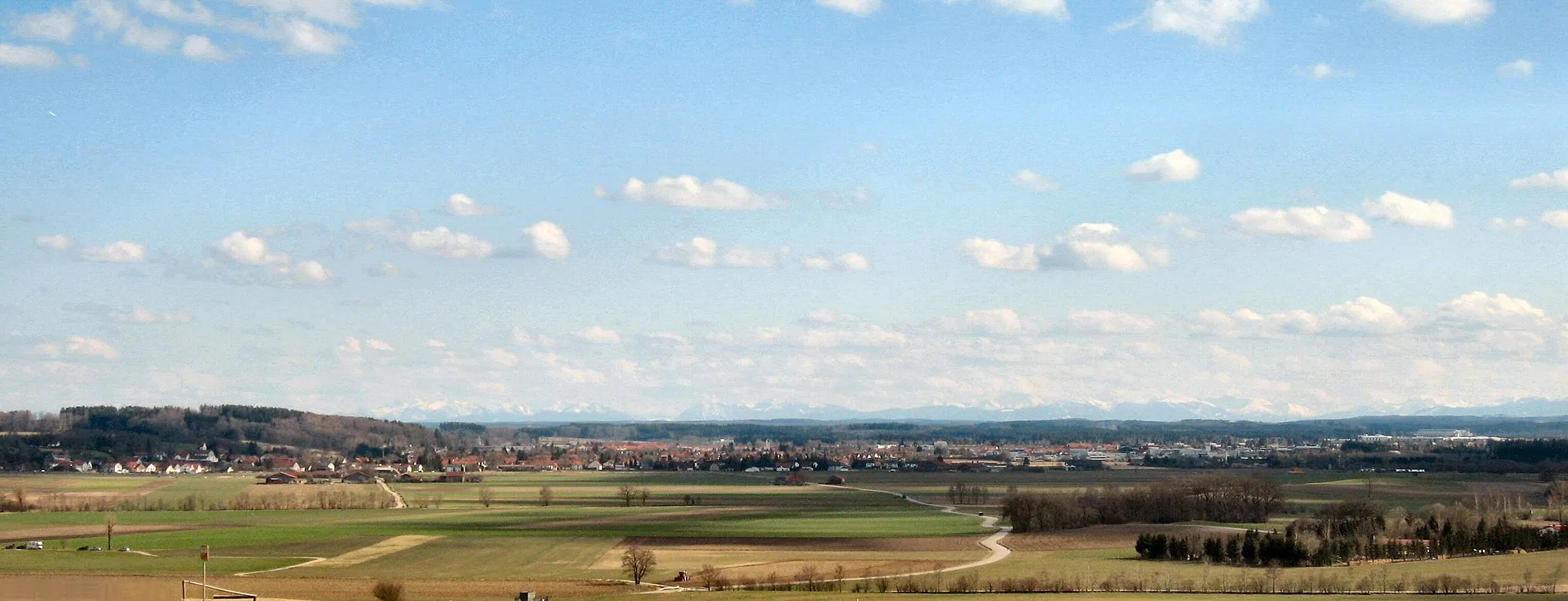 Photo showing: Blick auf Gilching, Deutschland von Germansberg