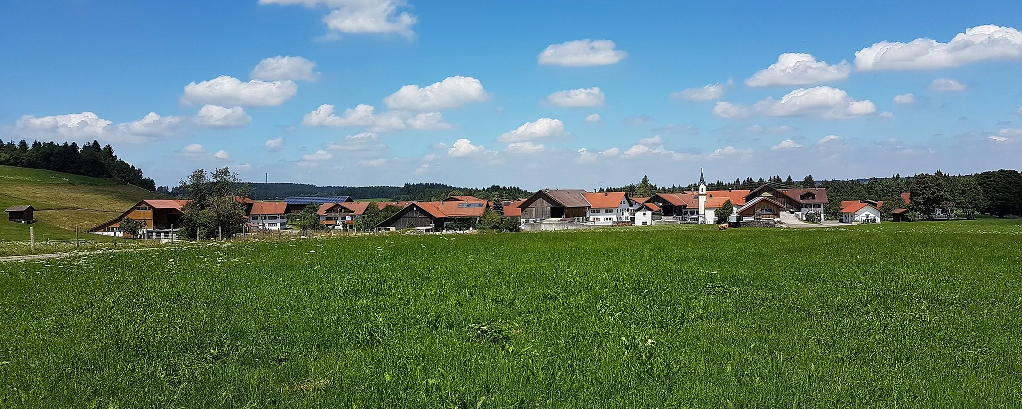 Photo showing: Osterried (MOD), Dorfansicht v. Süden