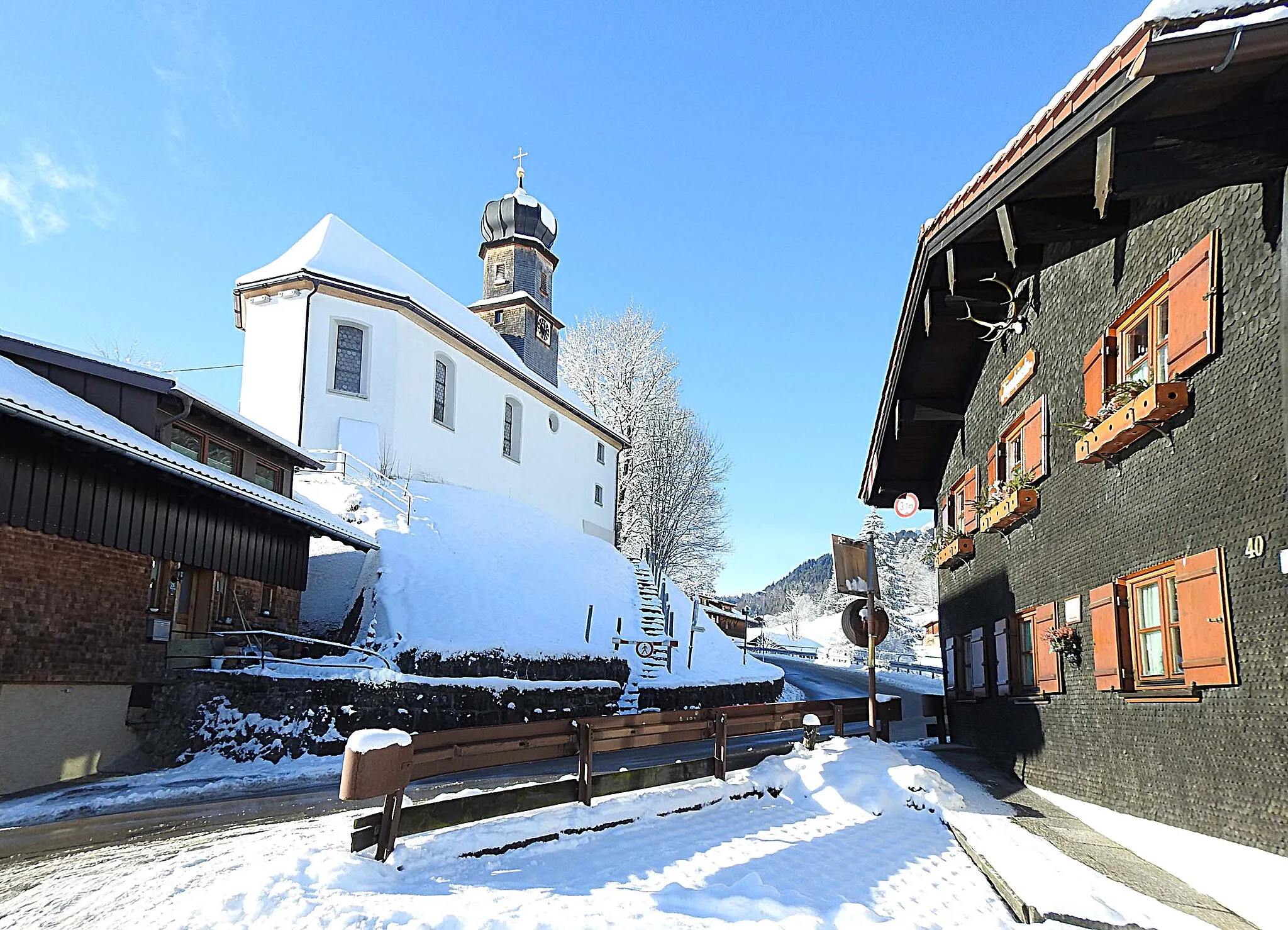 Photo showing: Kapelle St. Nikolaus in Gunzesried von Nordosten