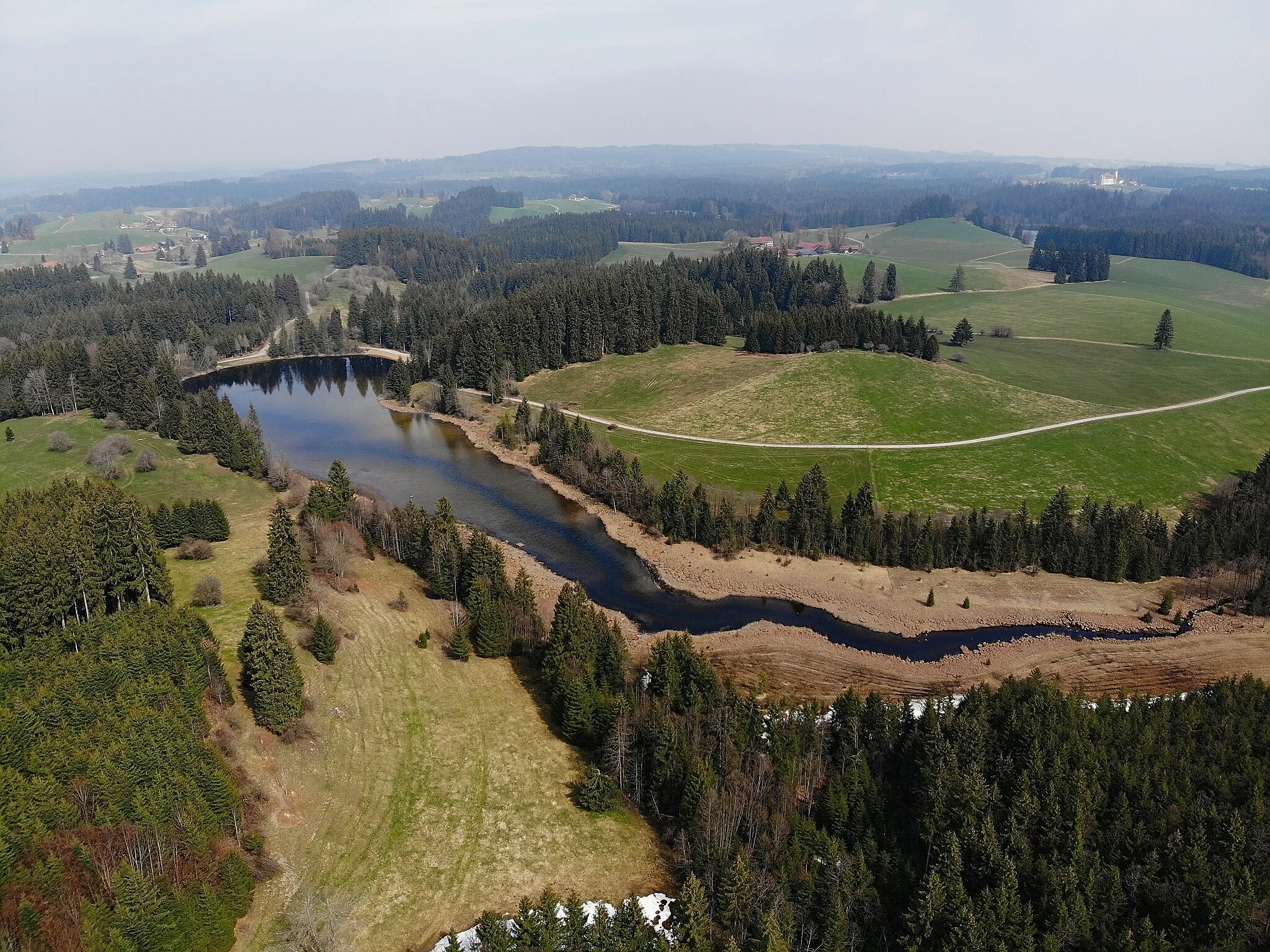 Photo showing: Fronreitener See von Süd-Osten Luftaufnahme (2021)