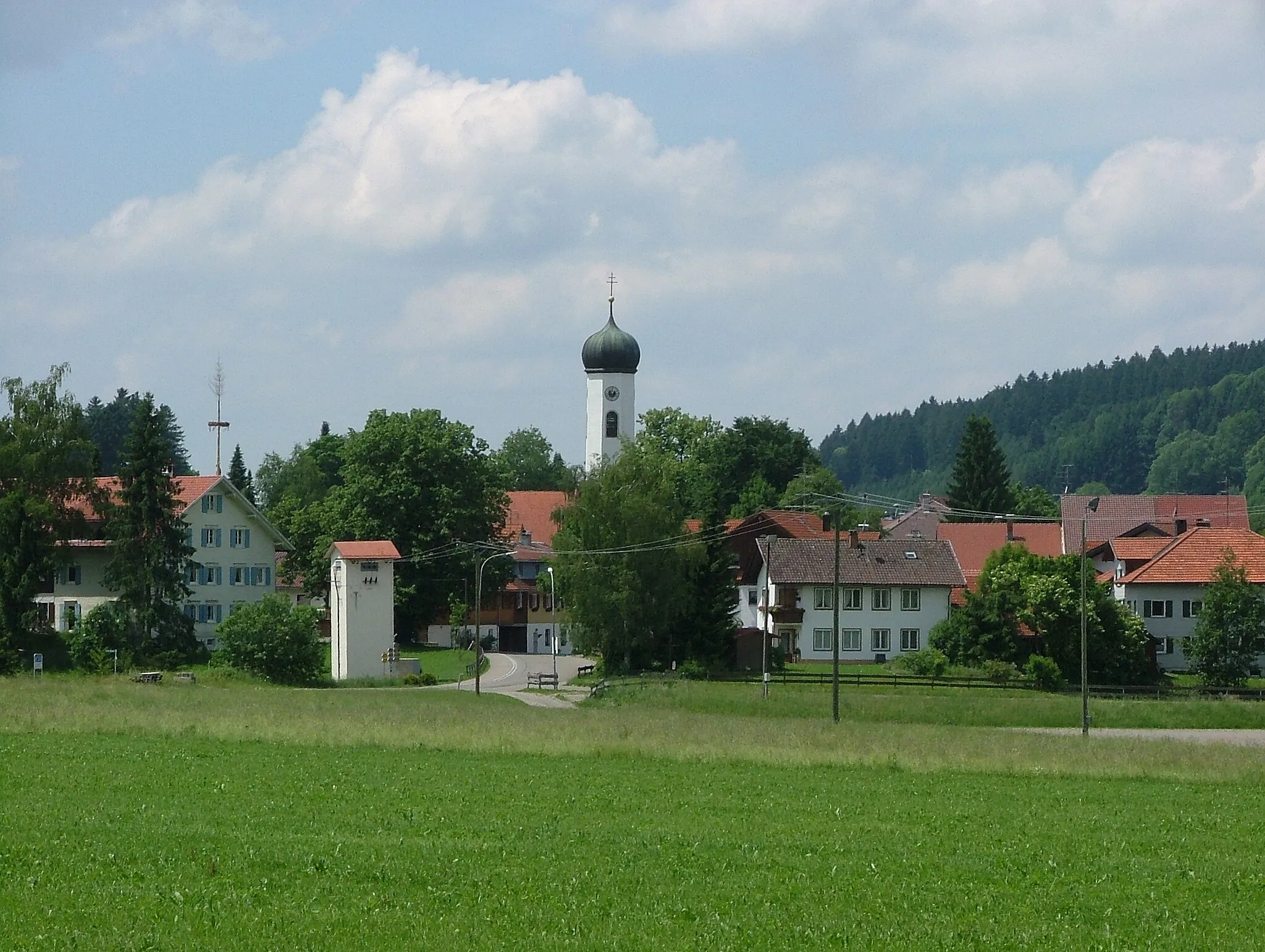 Photo showing: Maierhöfen von Westen