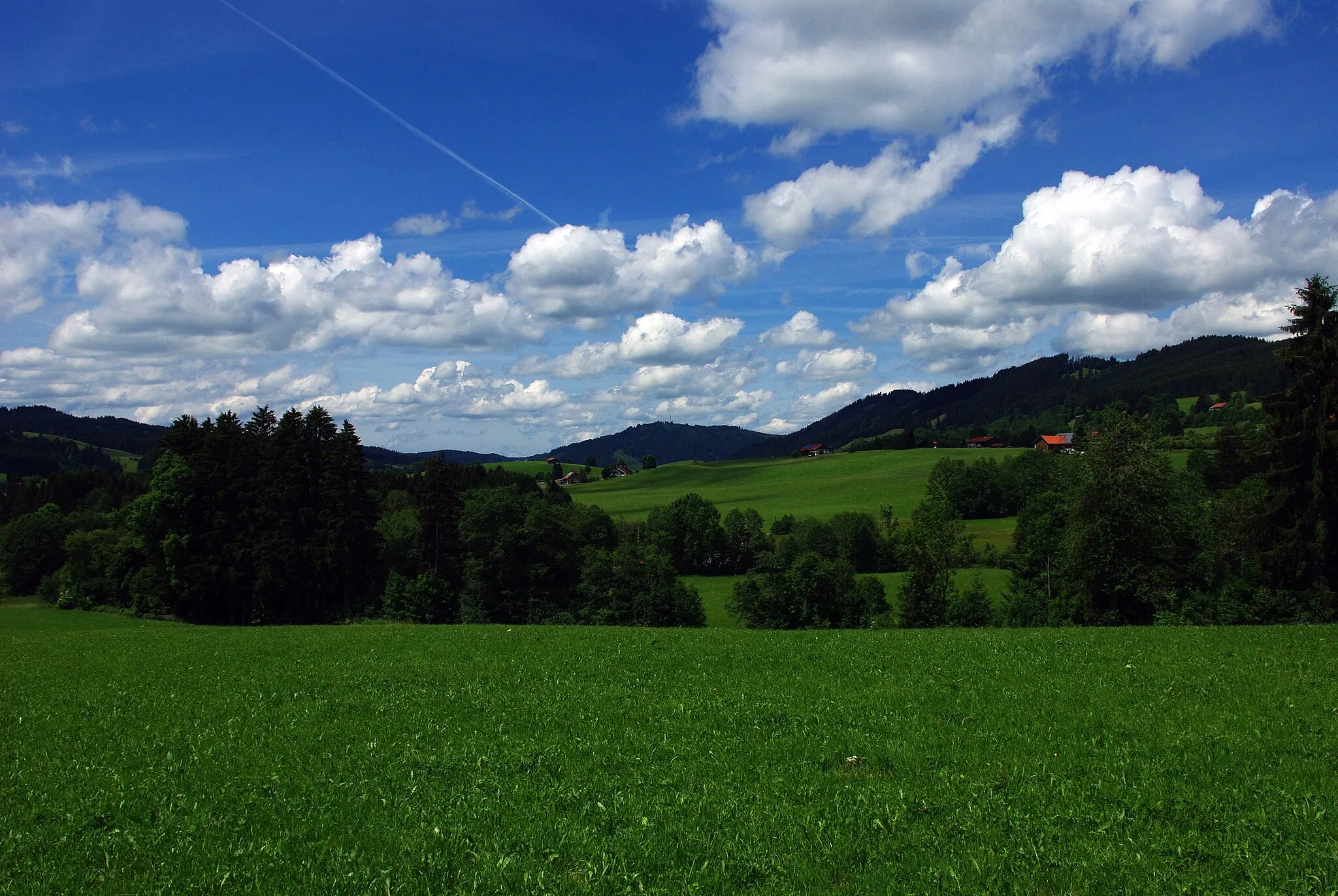 Photo showing: The Iberger Kugel seen from the Weitnau valley.