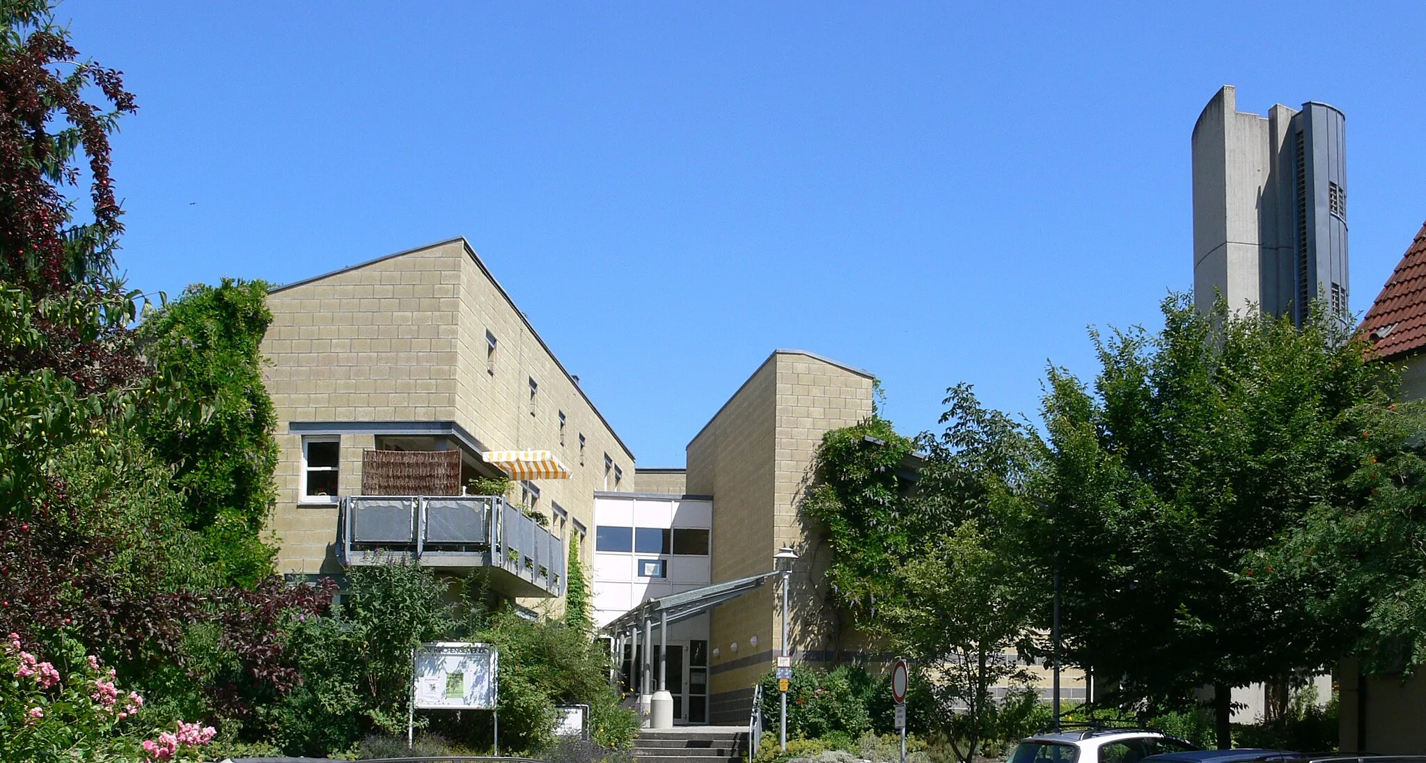 Photo showing: Ravensburg, Ortschaft Eschach:
Evangelisches Lukas-Gemeindezentrum Oberhofen