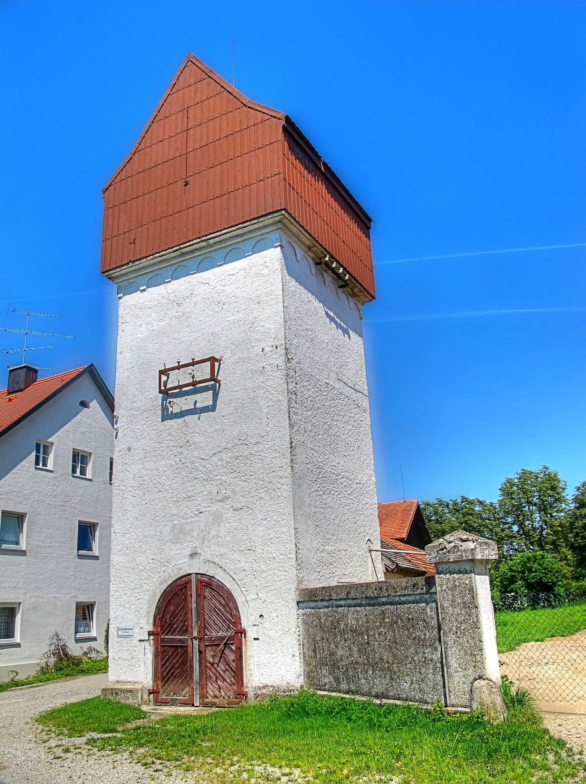 Photo showing: Deutschland, Bayern, Landkreis Fürstenfeldbruck, Gemeinde Olching, Ortsteil Graßlfing, Stromhäuschen, Turmstation