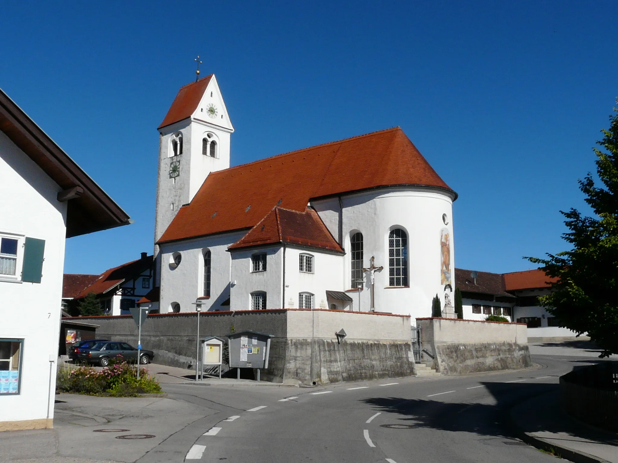 Photo showing: Pfarrkirche in Geisenried, Stadt Marktoberdorf