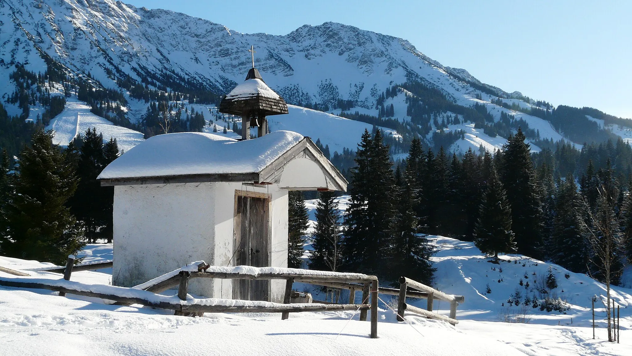 Photo showing: Kapelle bei der Alpe Untere Schwand bei Oberjoch, Bad Hindelang