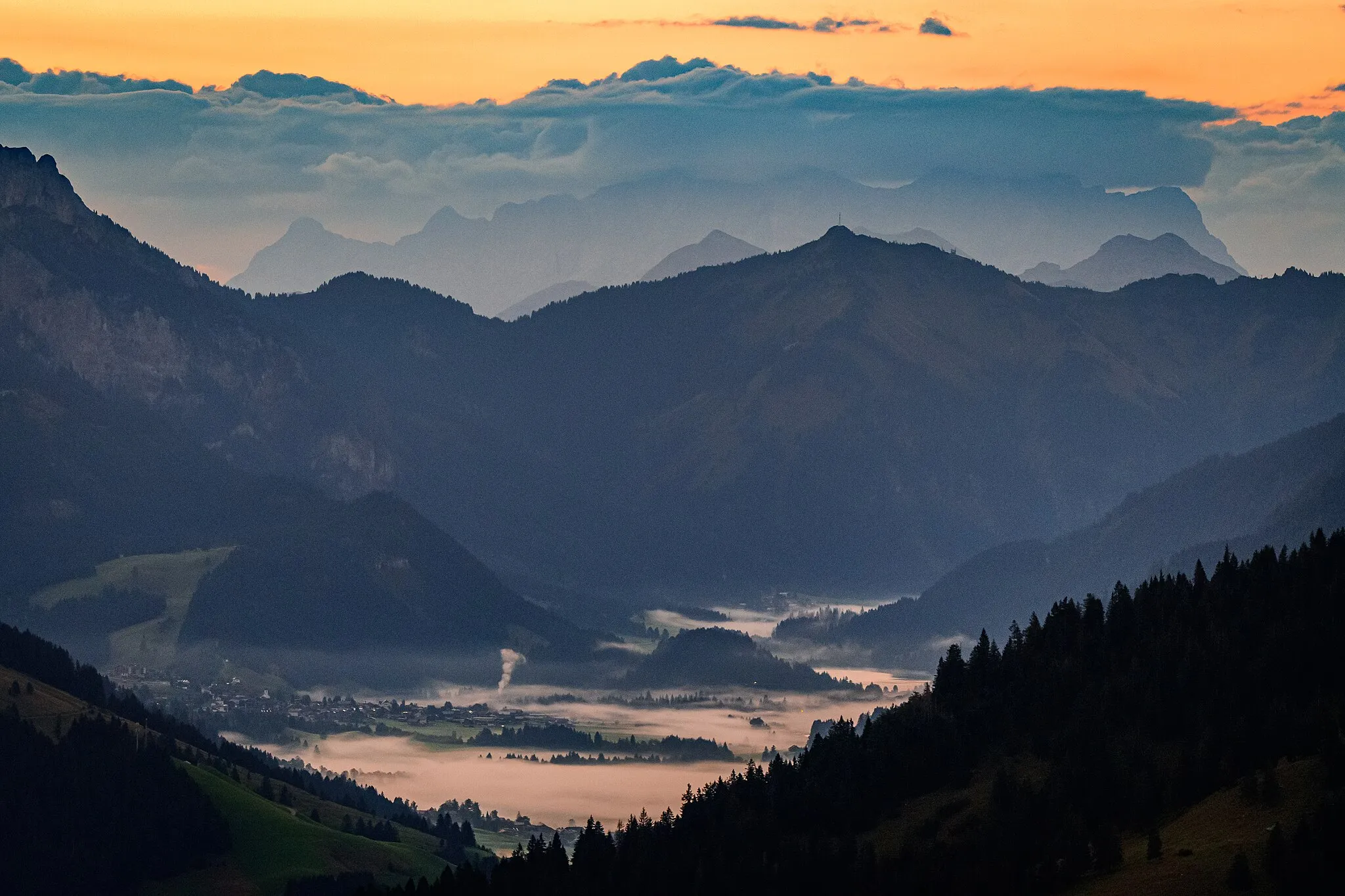 Photo showing: Blick vom Ornach auf die Zugspitze
