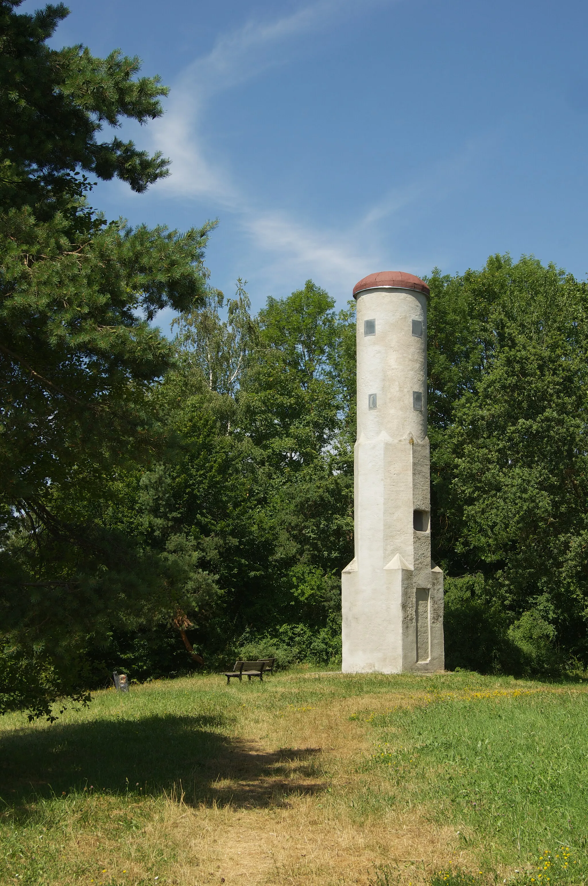 Photo showing: Water tower or look-out in Sandau, Landsberg am Lech, administrative district Landsberg am Lech