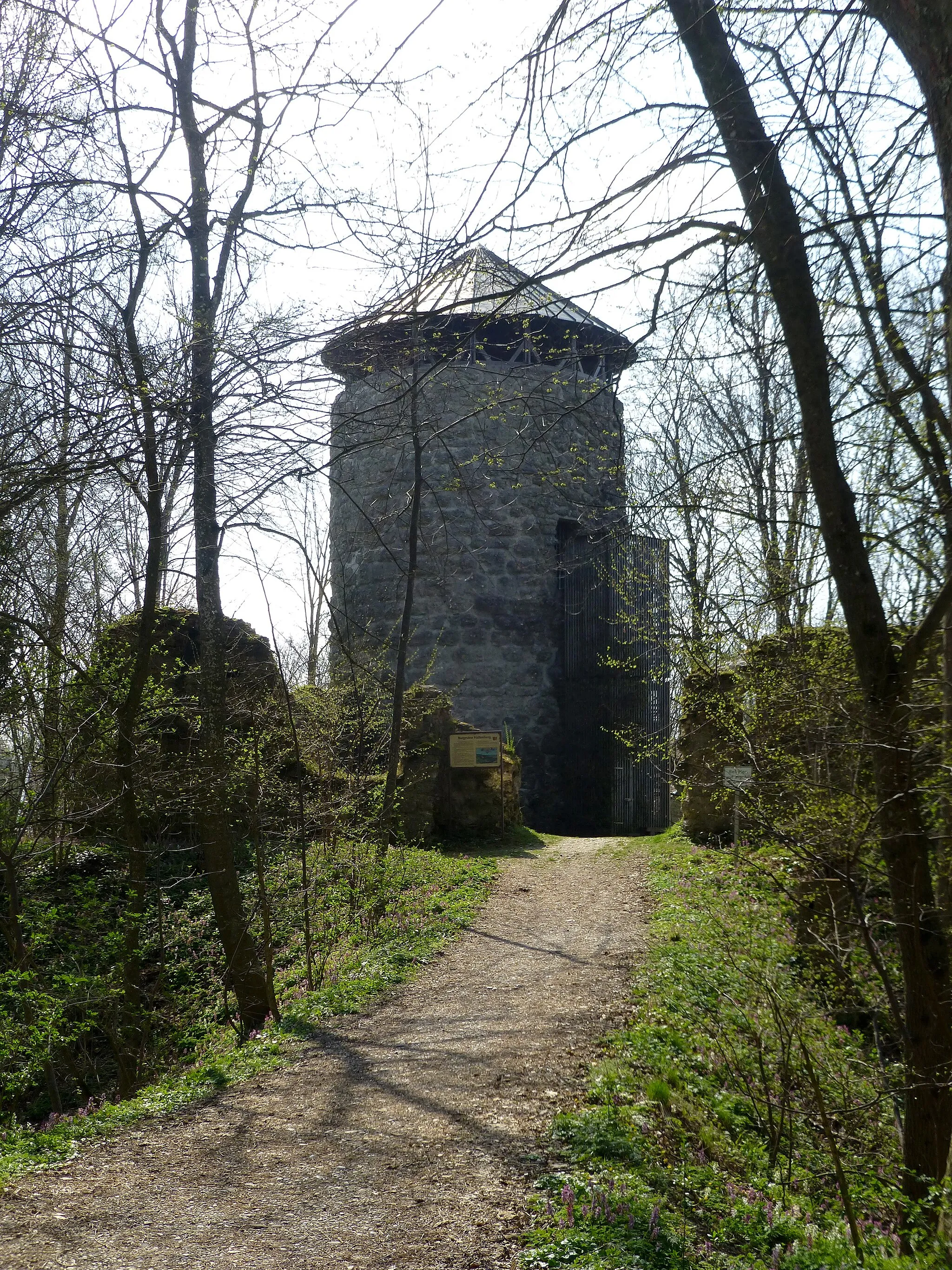 Photo showing: Burg Haltenberg; Blick zur Burg vom nordseitigen Zugang