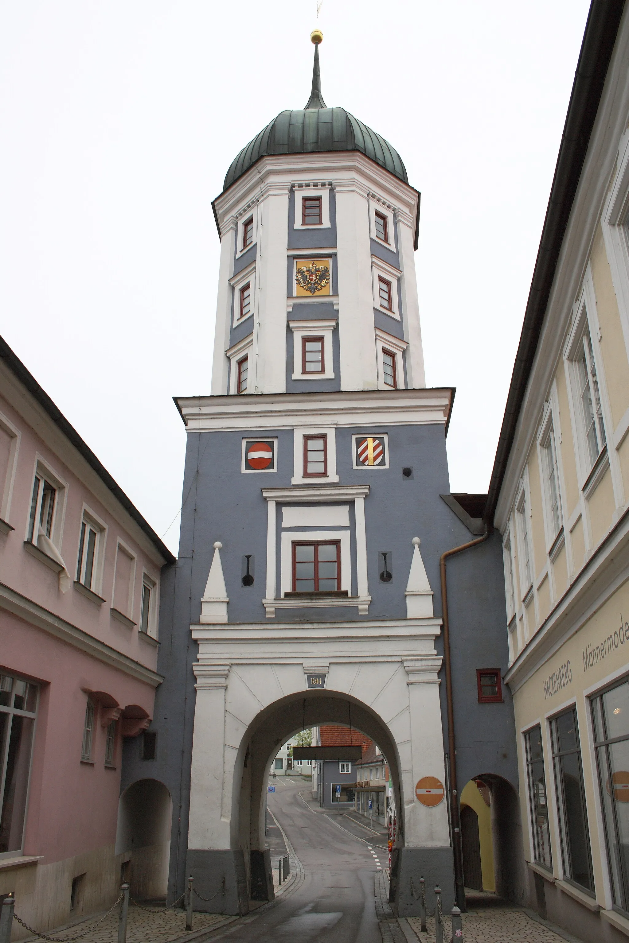 Photo showing: Blockhausturm in Burgau im Landkreis Günzburg (Bayern)