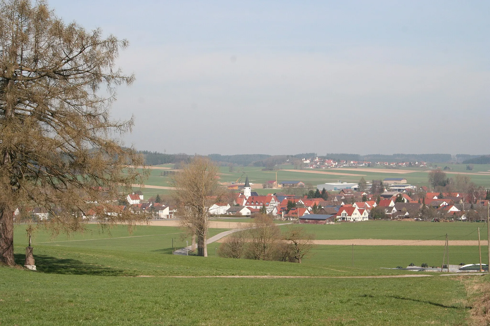 Photo showing: look at Aletshausen from the road between Aletshausen and Wasserberg