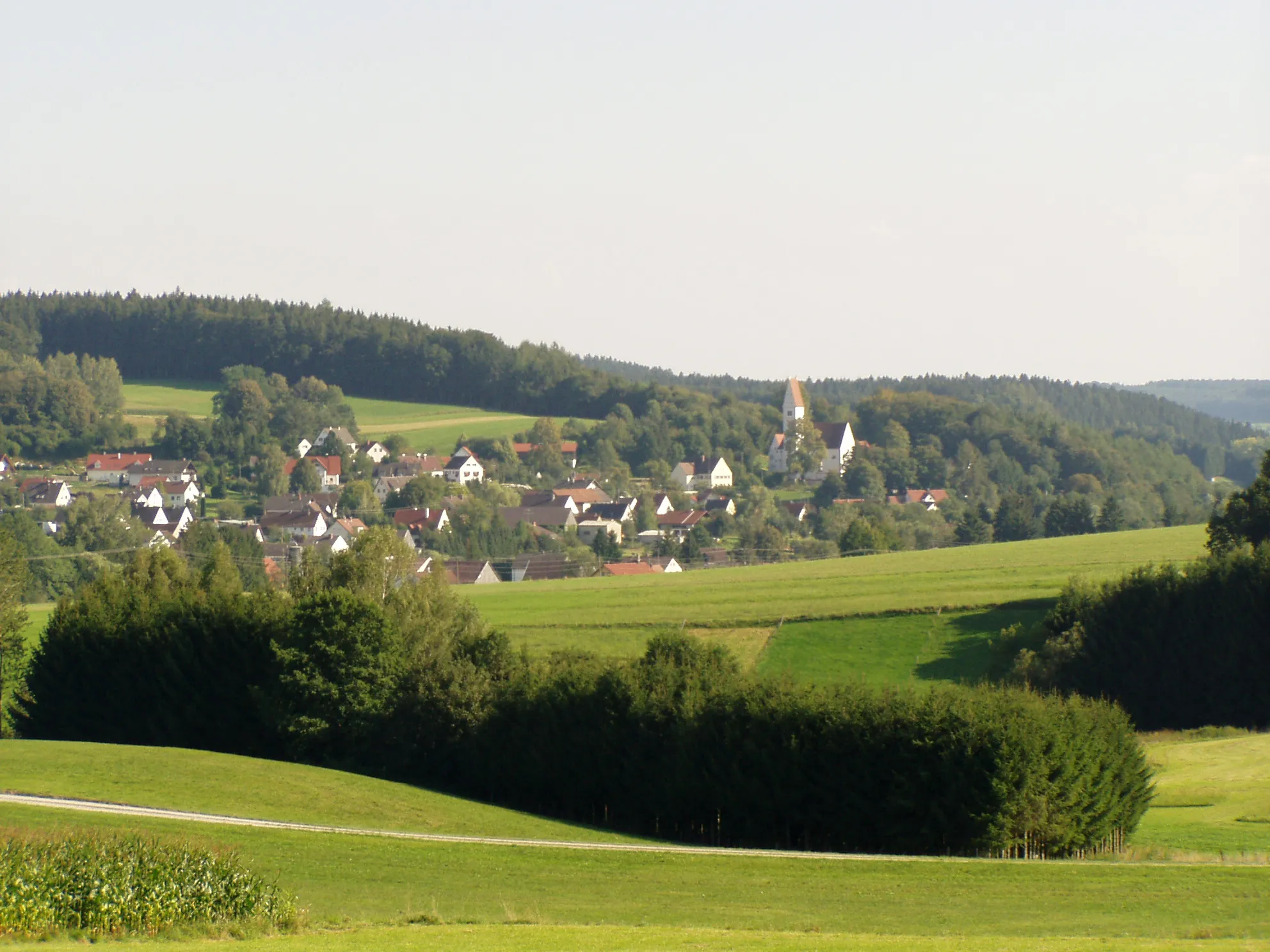 Photo showing: Mickhausen von Nordwesten