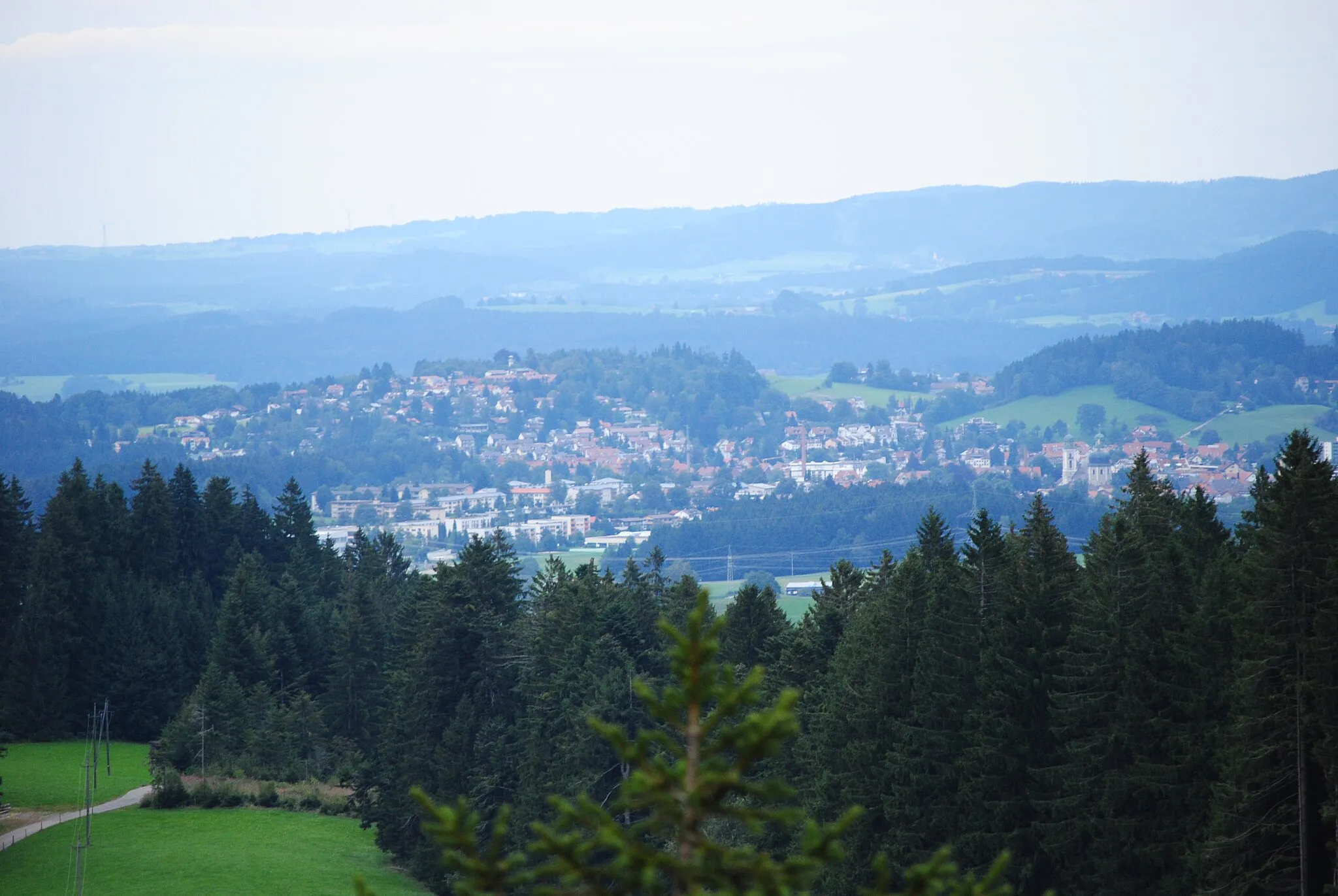 Photo showing: Blick vom Skywalk Allgäu nach Lindenberg