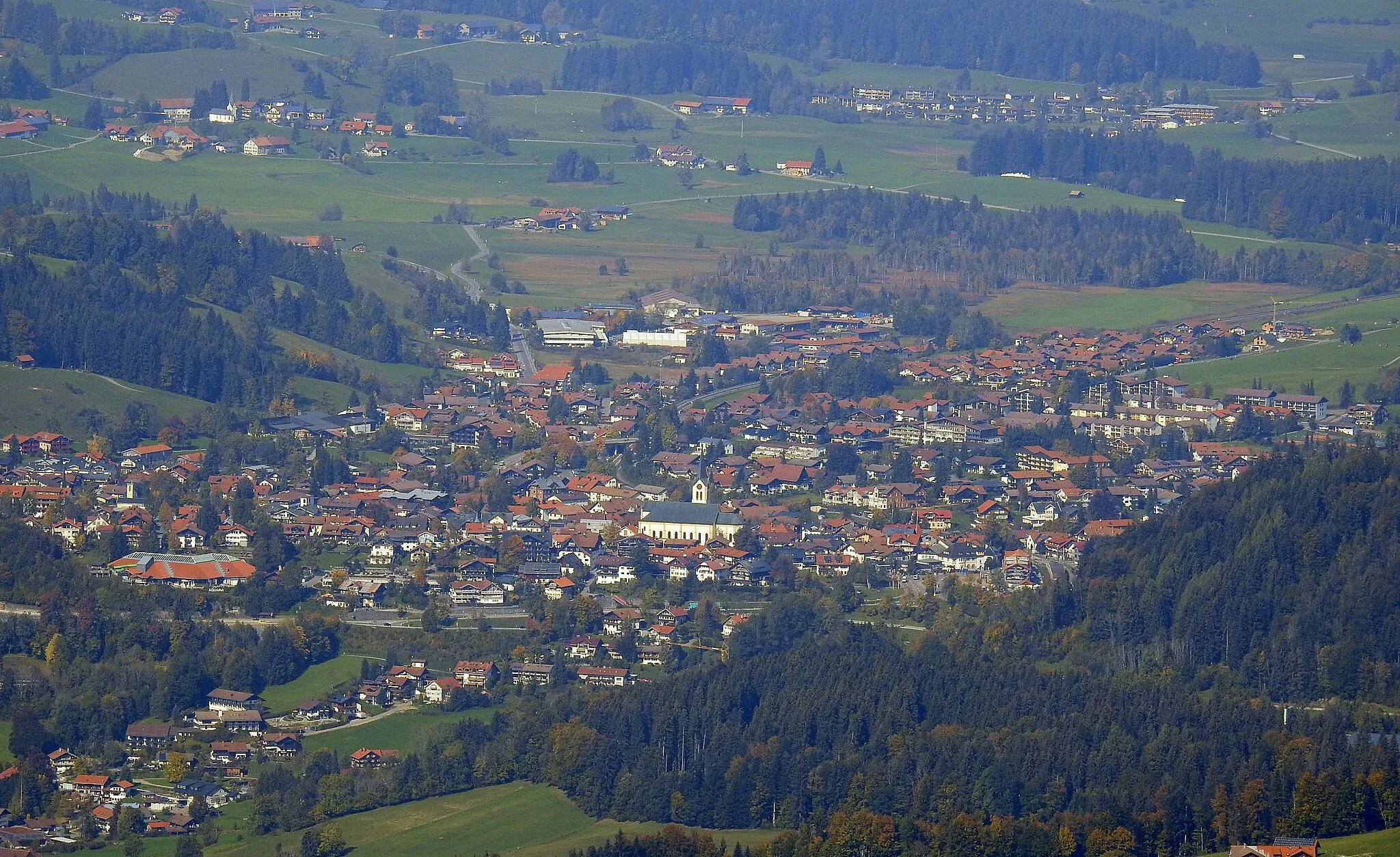 Photo showing: Blick vom Seelekopf auf Oberstaufen