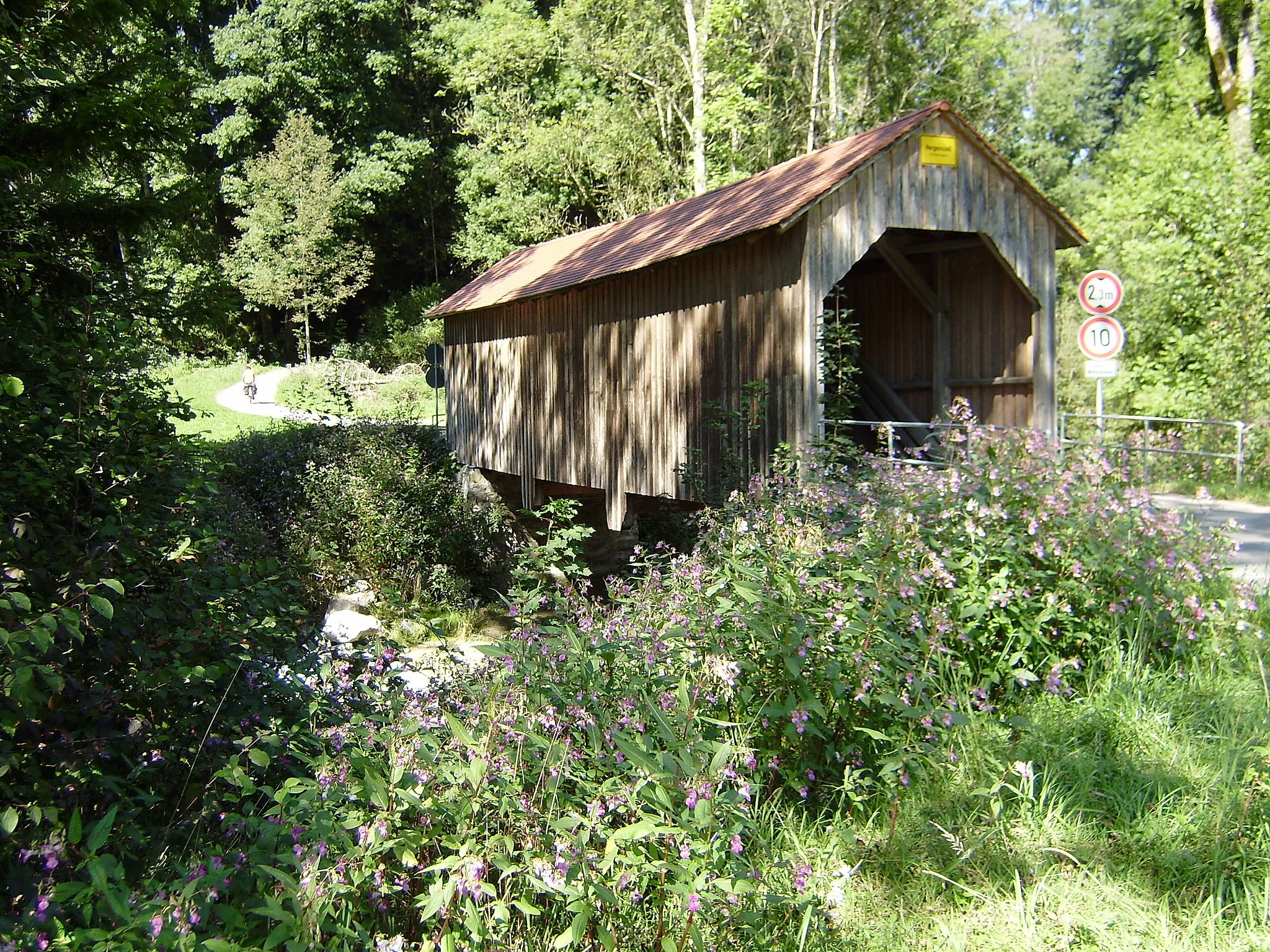 Photo showing: Leiblachbrücke Sigmarszell-Immen, Niederstaufener Seite