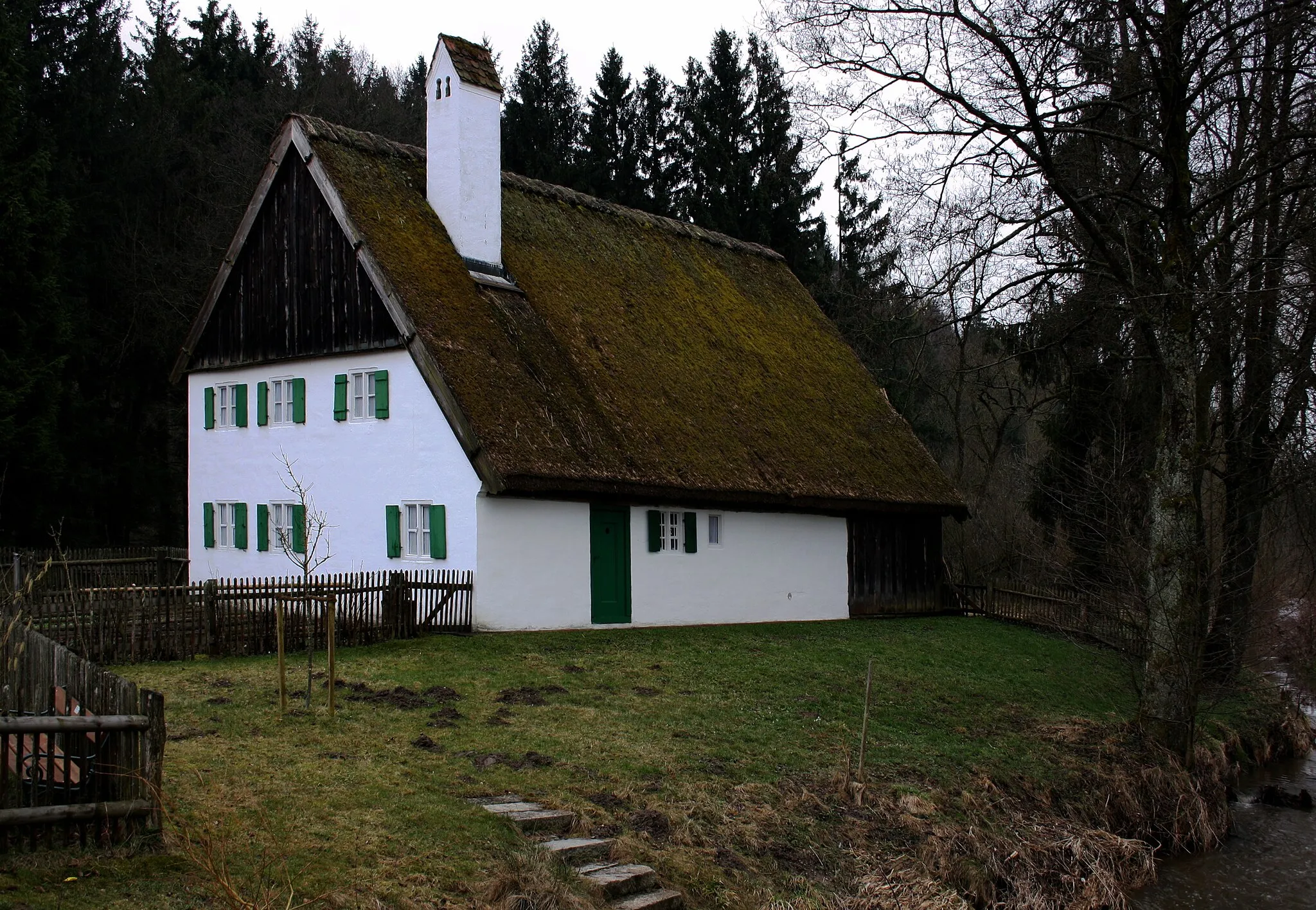 Photo showing: Open air museum Staudenhaus (Oberschoenenfeld near Augsburg, Bavaria, Germany). Total view.