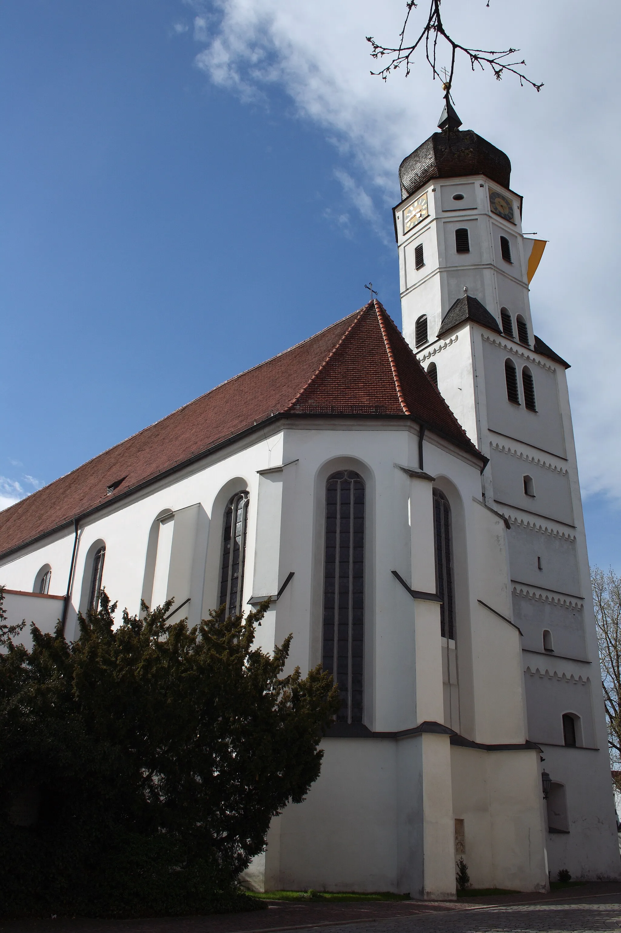 Photo showing: Katholische Stadtpfarrkirche Mariä Himmelfahrt in Aichach im Landkreis Aichach-Friedberg (Bayern)