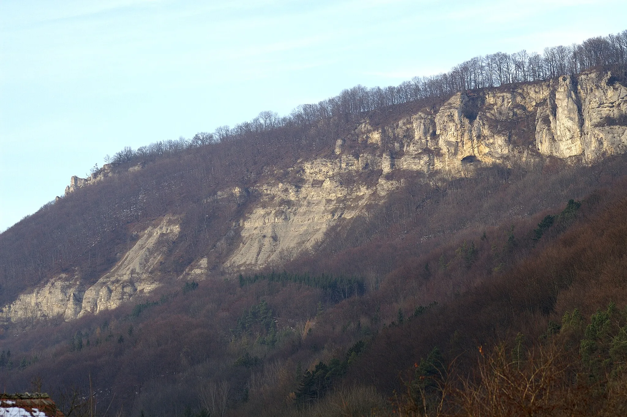Photo showing: Hausener Wand, vom Wasserwerk Bad Überkingen aus gesehen