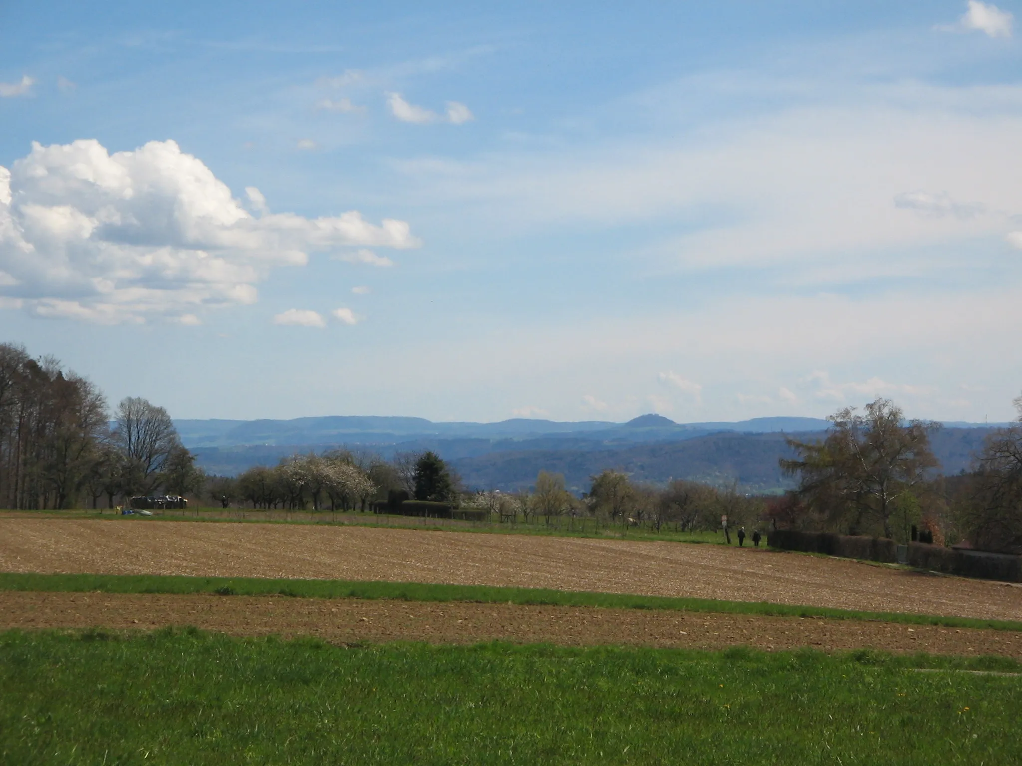 Photo showing: View over the Buocher Höhe looking towards the Swabian Jura