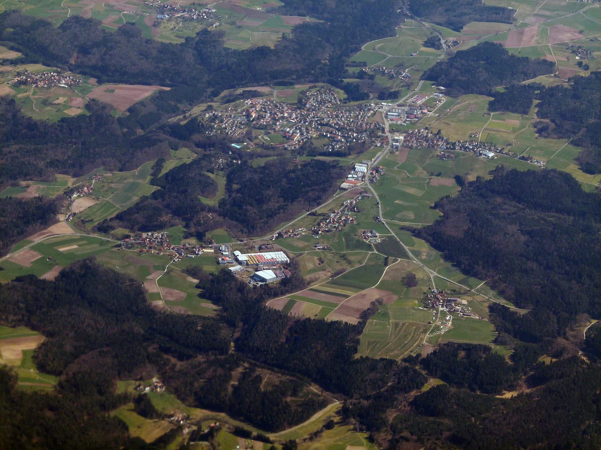 Photo showing: Luftbild von Mainhardt, von Westen